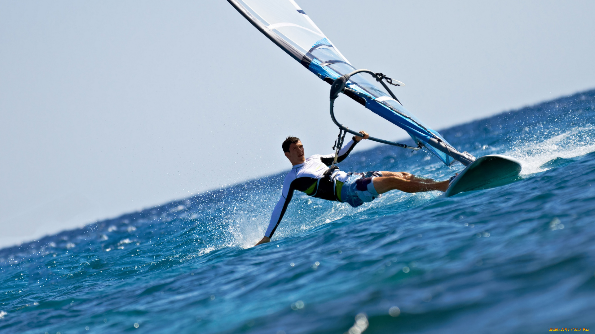 спорт, серфинг, парень, океан, доска