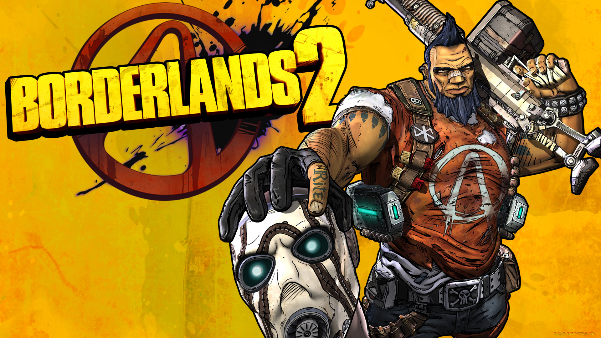 видео, игры, borderlands, 2, оружие, взгляд, воин