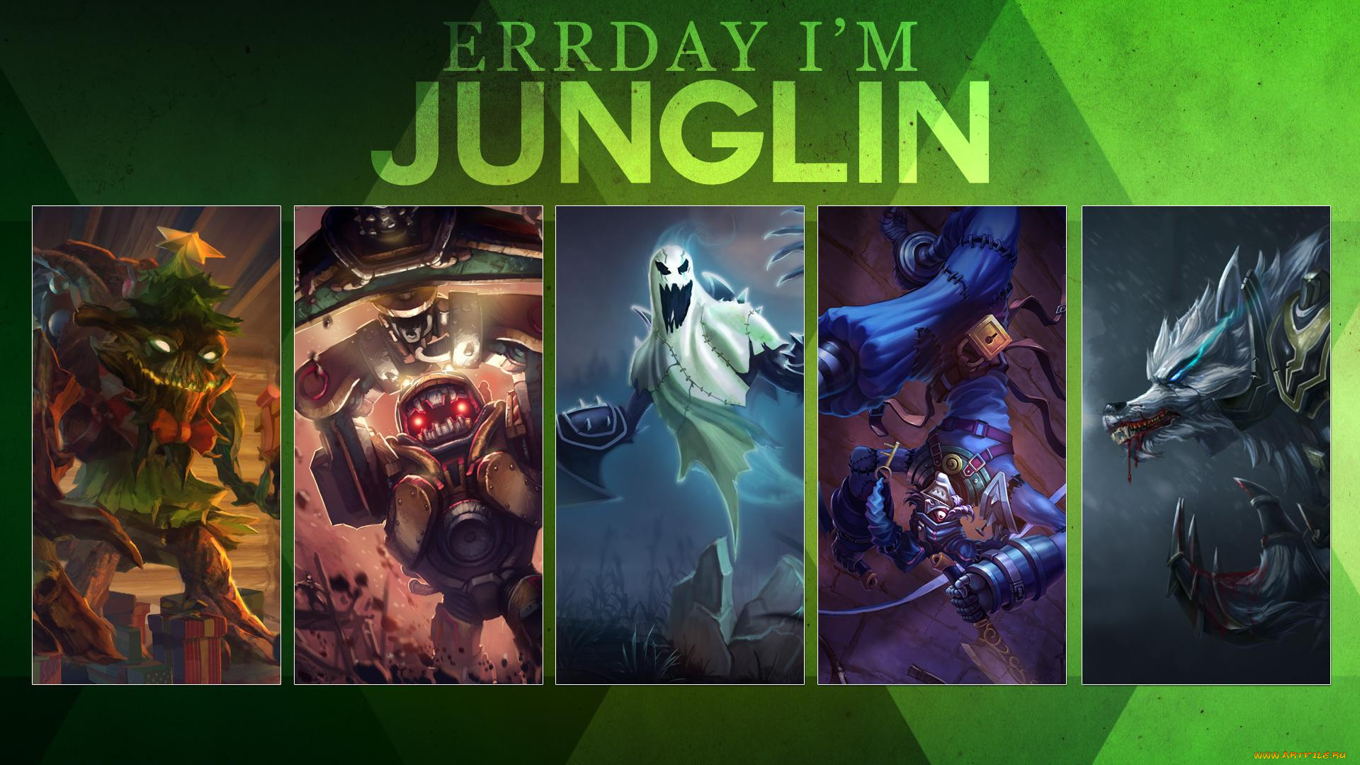 видео, игры, league, of, legends, jungle, mao, kai