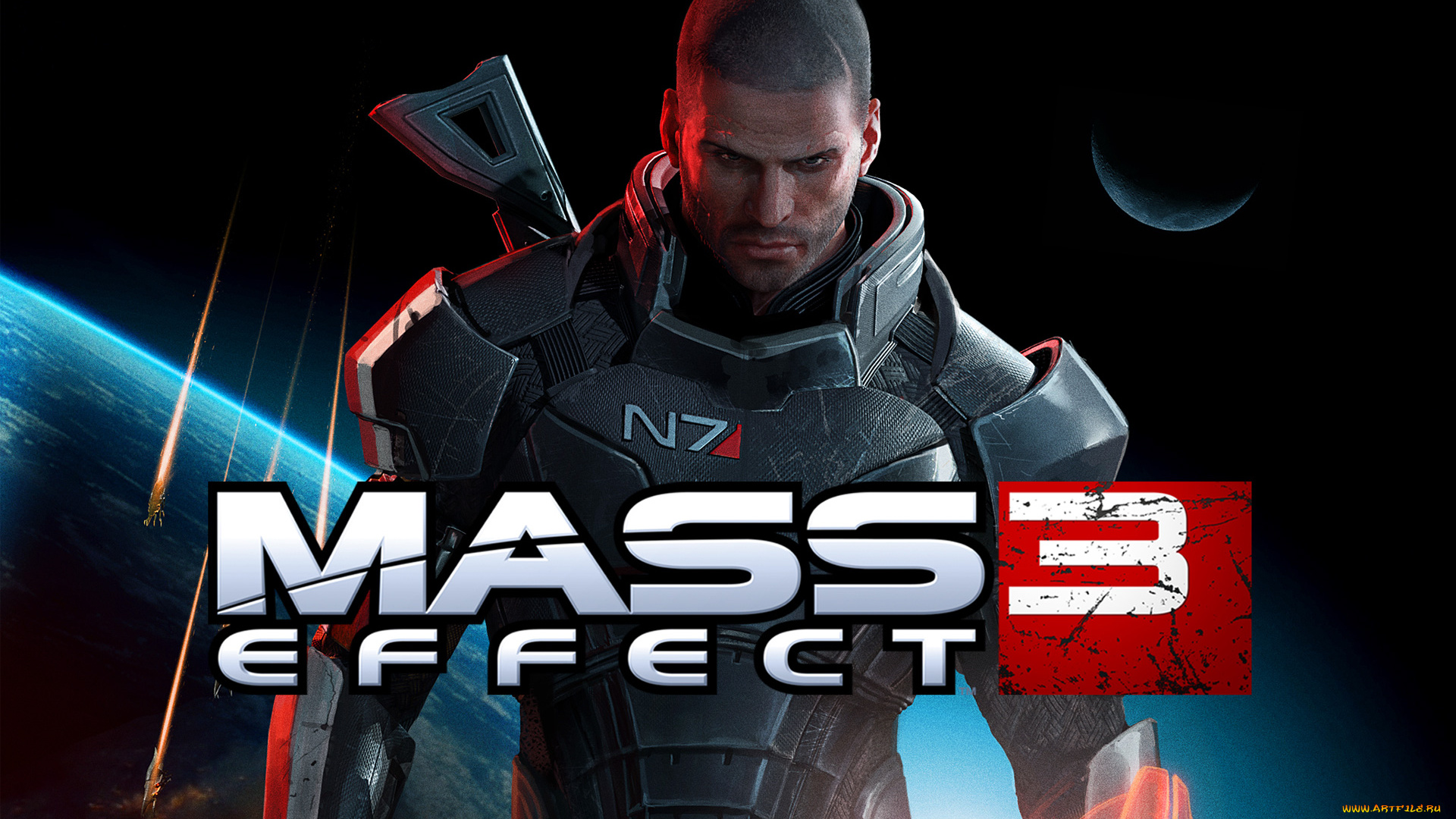 видео, игры, mass, effect, 3, воин