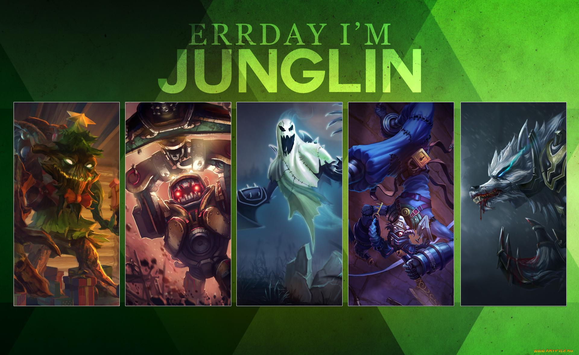 видео, игры, league, of, legends, jungle, mao, kai