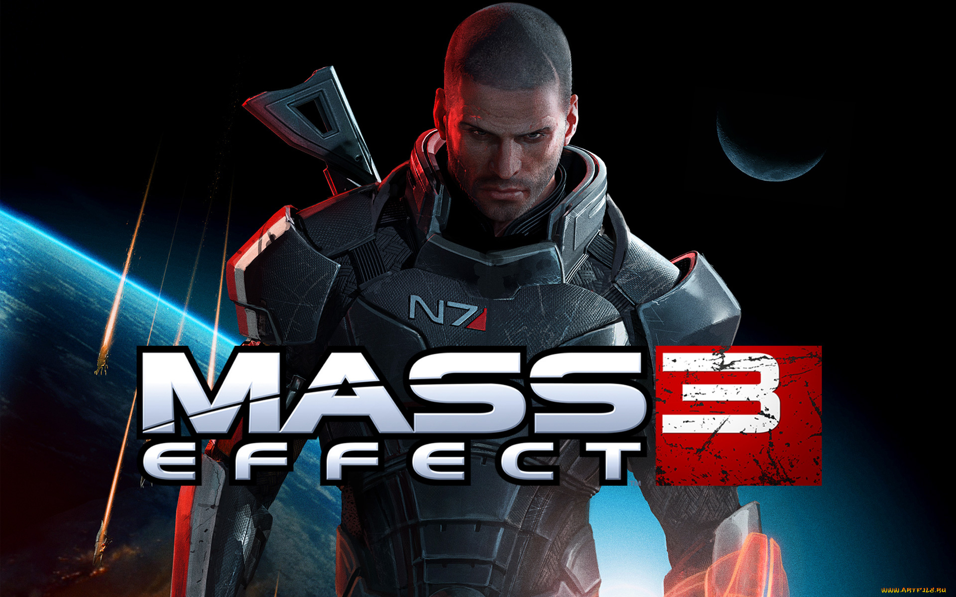 видео, игры, mass, effect, 3, воин