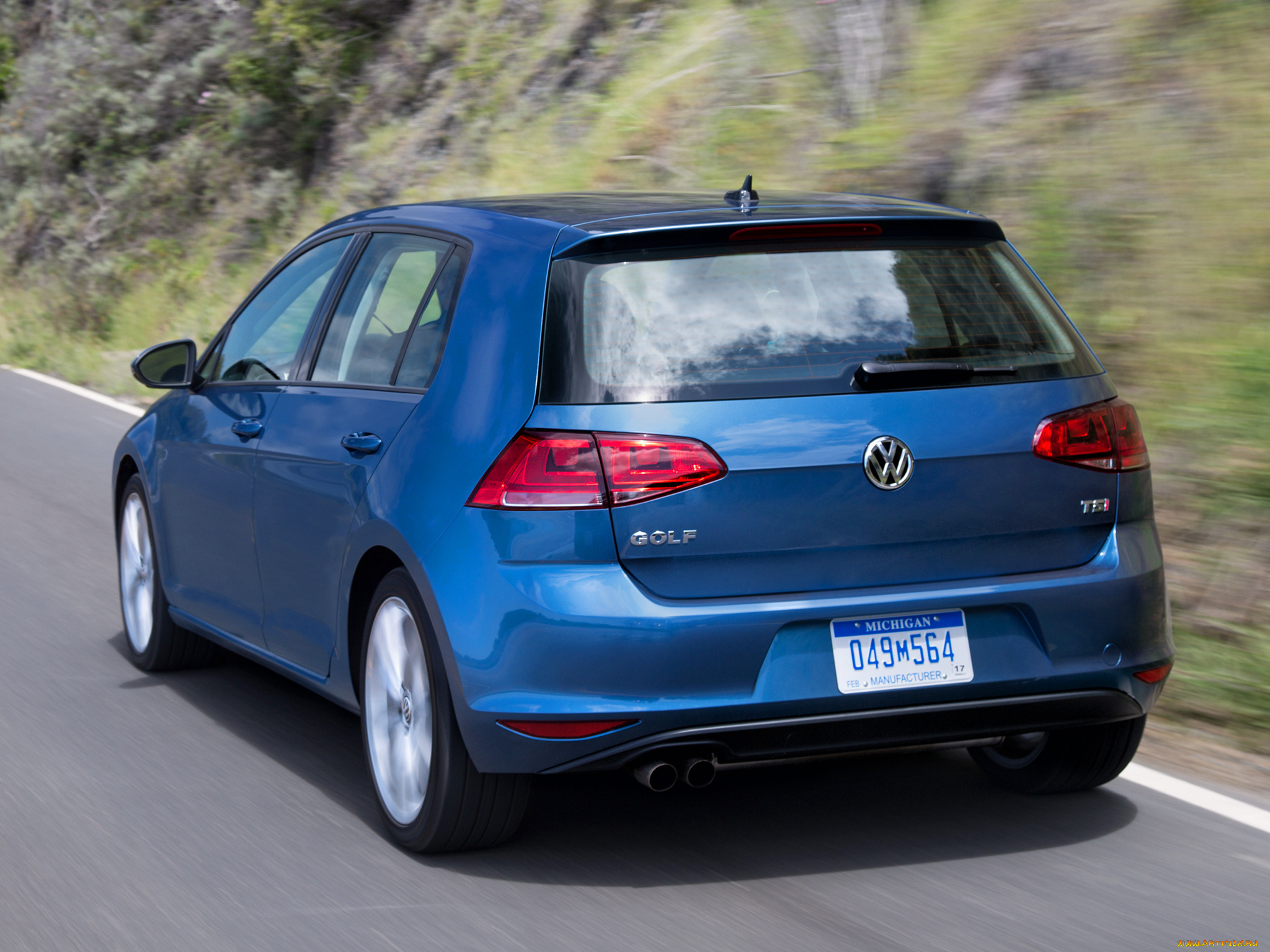 автомобили, volkswagen, golf, 2015г, синий, us-spec, typ, 5g, 5-door, gti