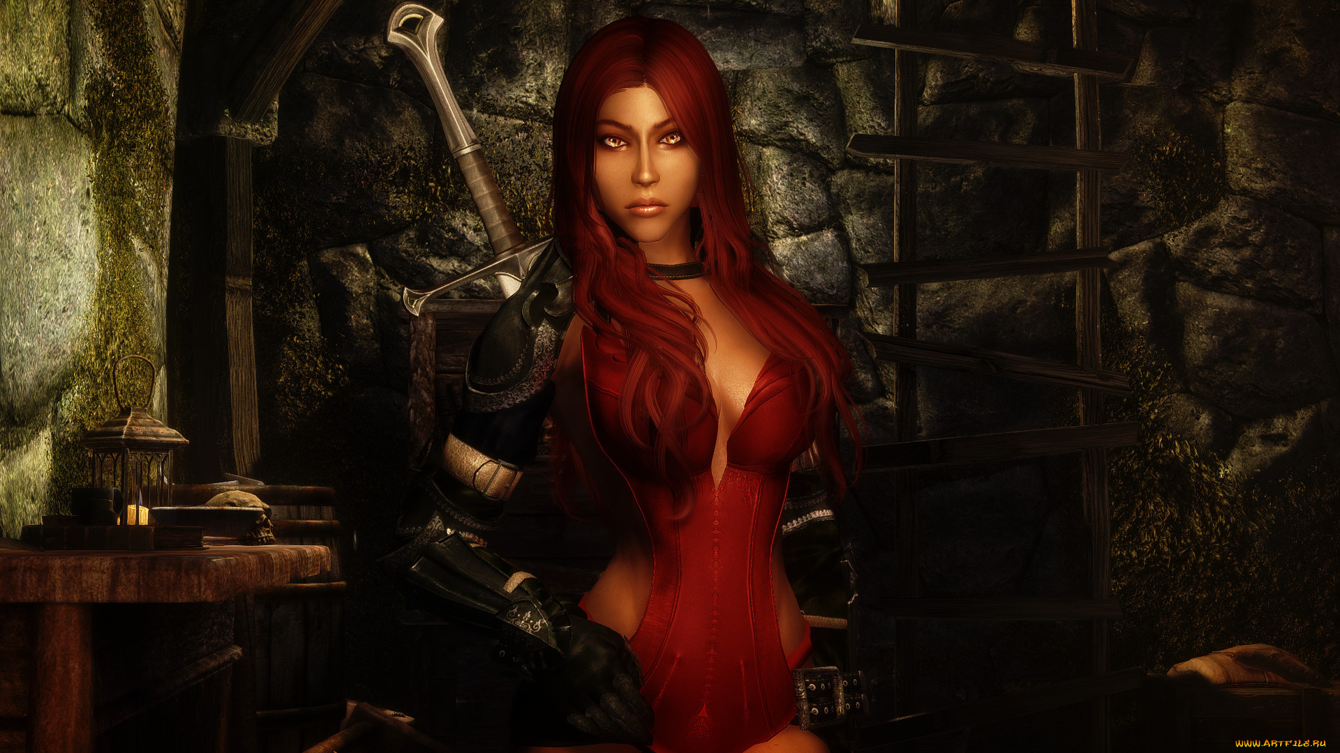 3д, графика, амазонки, , amazon, фон, взгляд, девушка, оружие