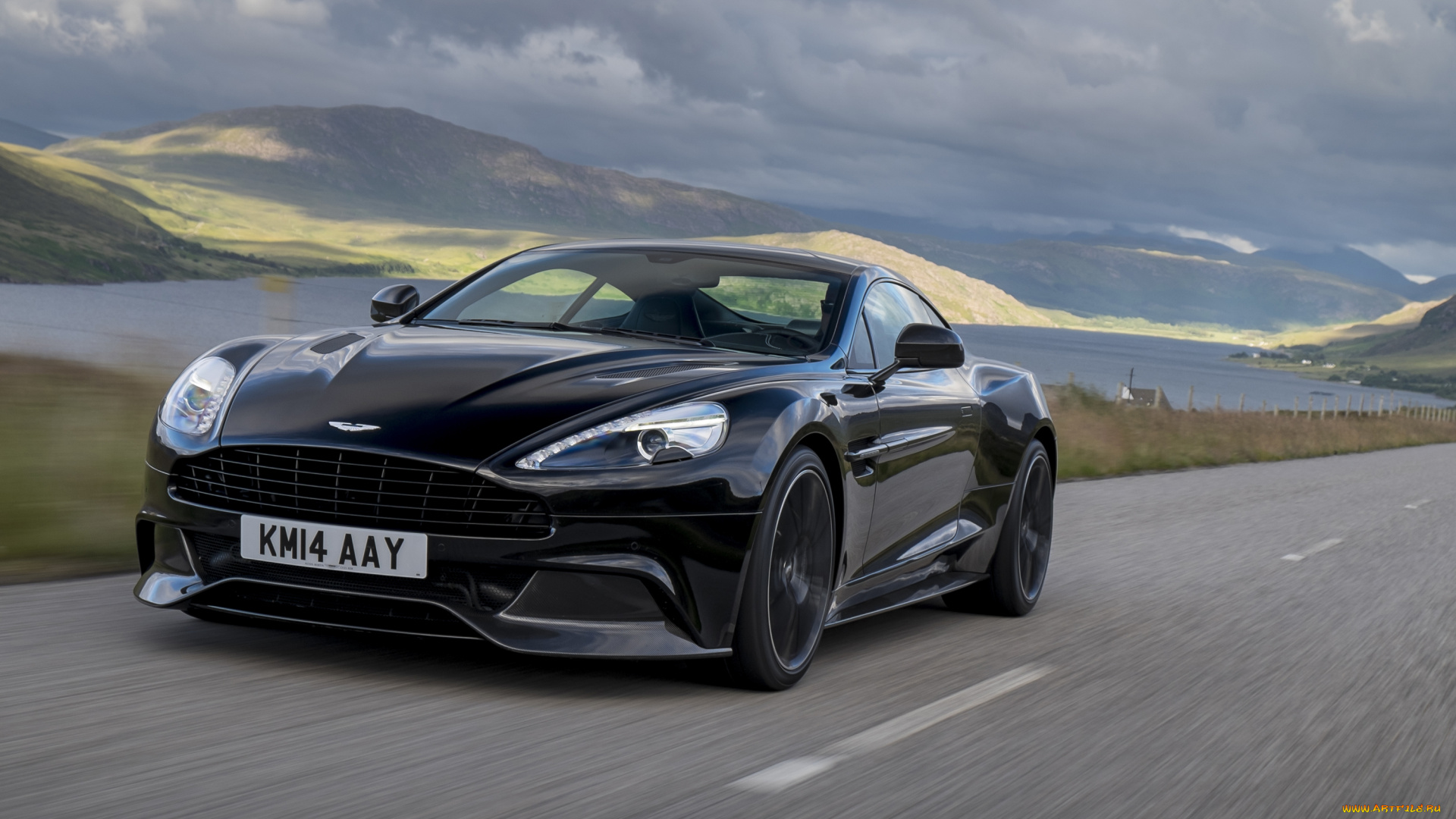 автомобили, aston, martin, aston, martin, темный, 2014г, carbon, black, vanquish