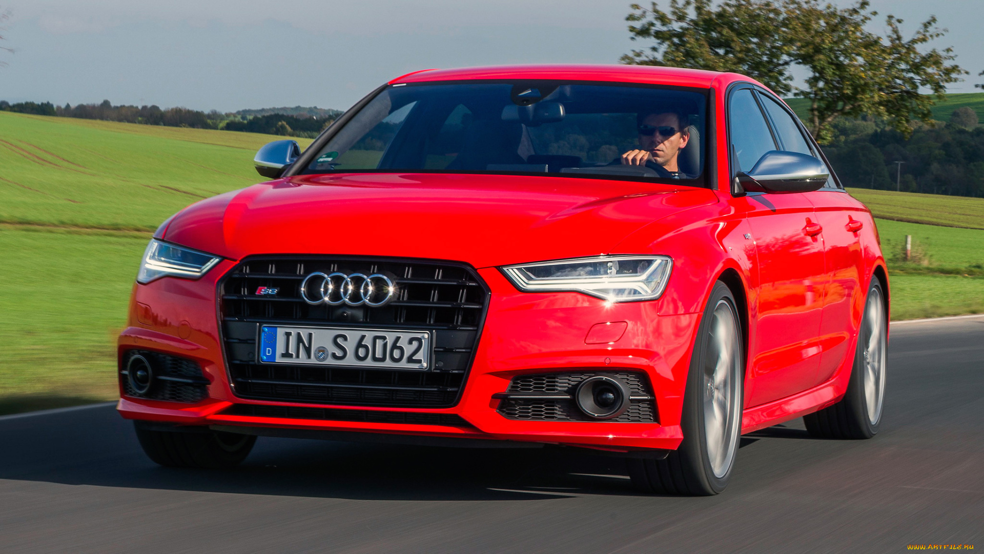 автомобили, audi, s6, красный, 2014г, 4g-c7, sedan