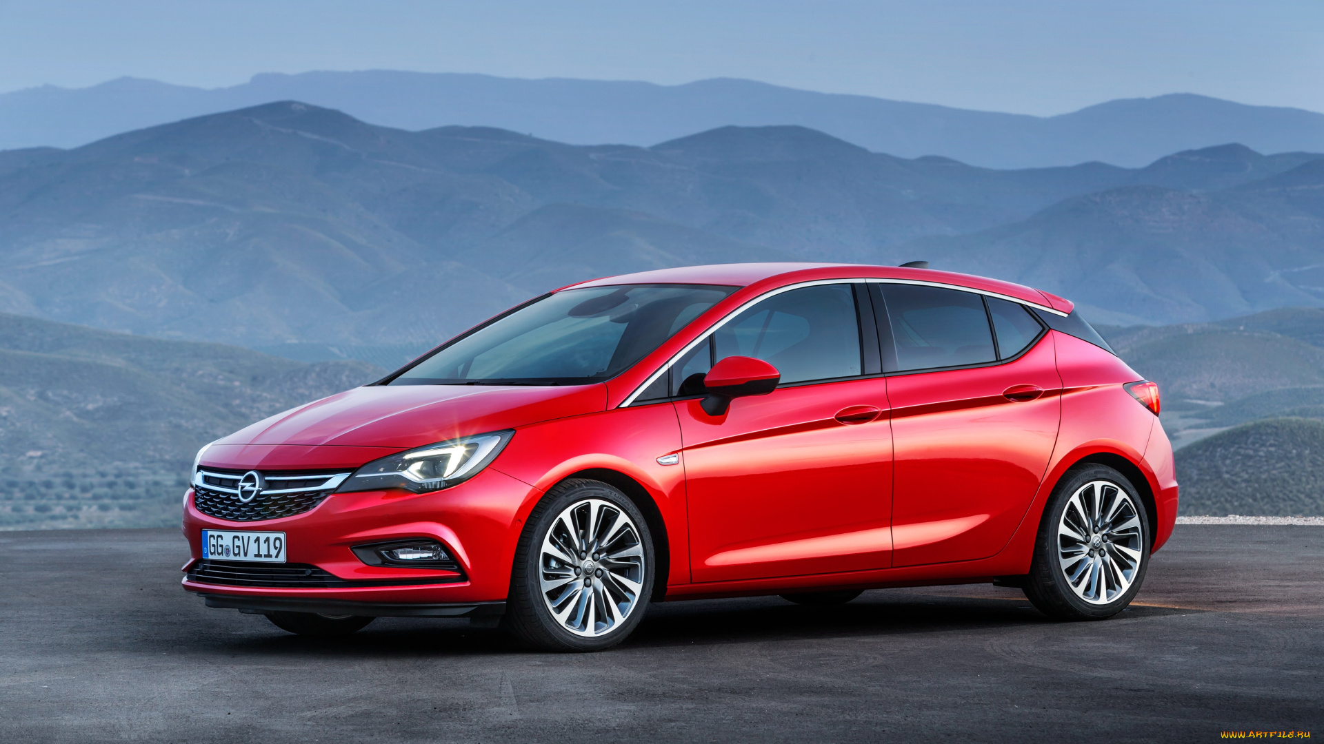 автомобили, opel, красный, 2015г, astra, k