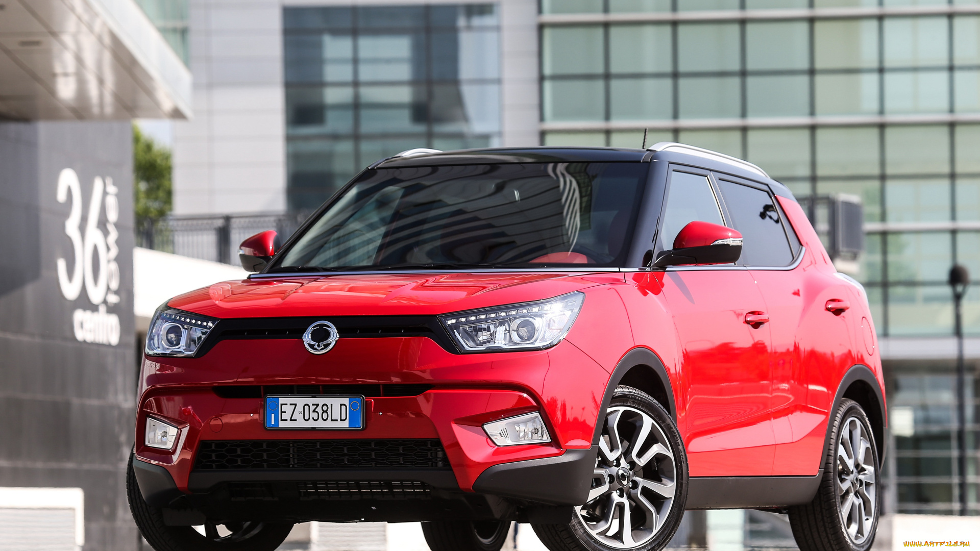 автомобили, ssang, yong, красный, 2015г, tivoli, ssangyong