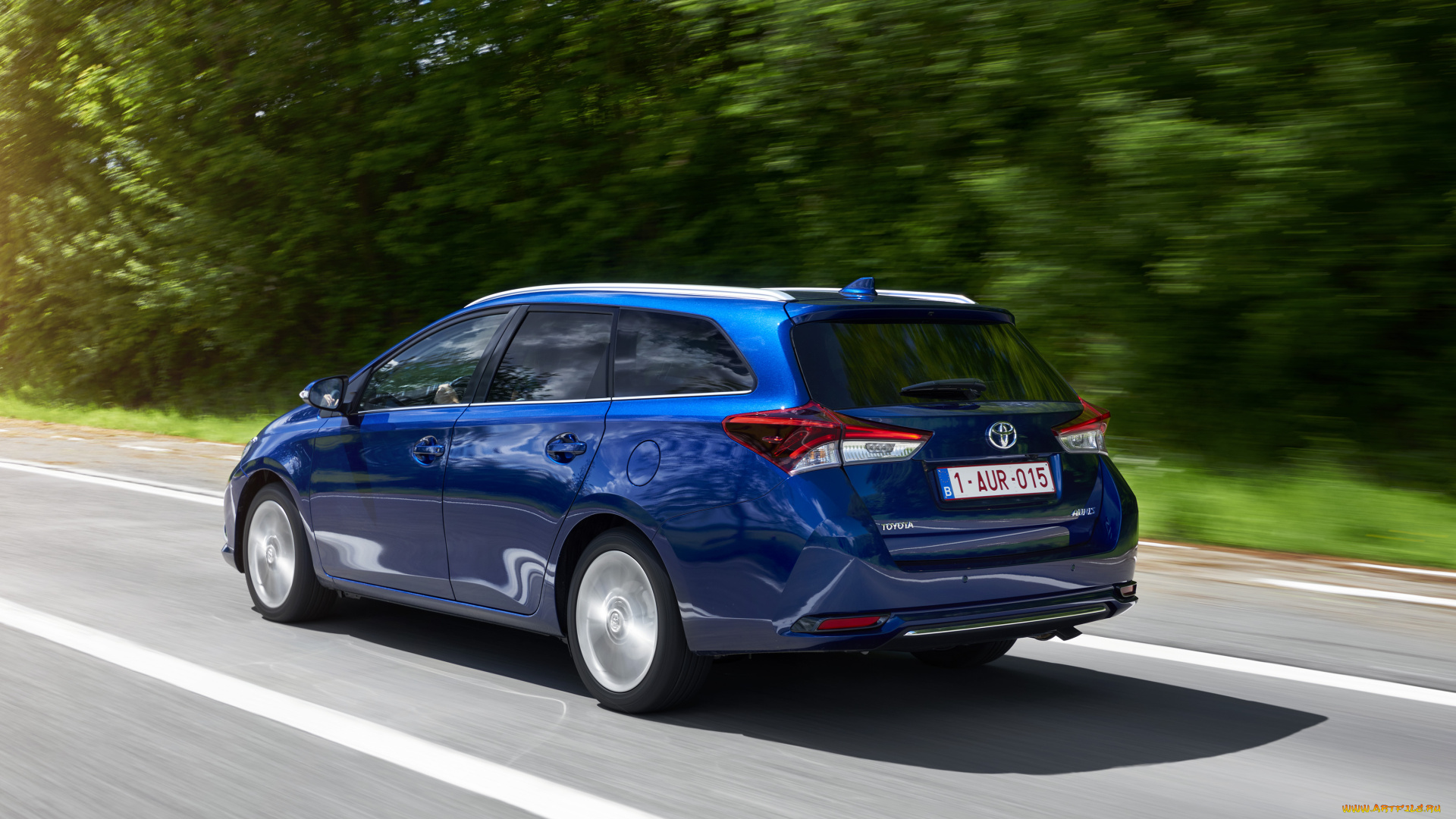 автомобили, toyota, sports, 2015г, синий, auris, tourer