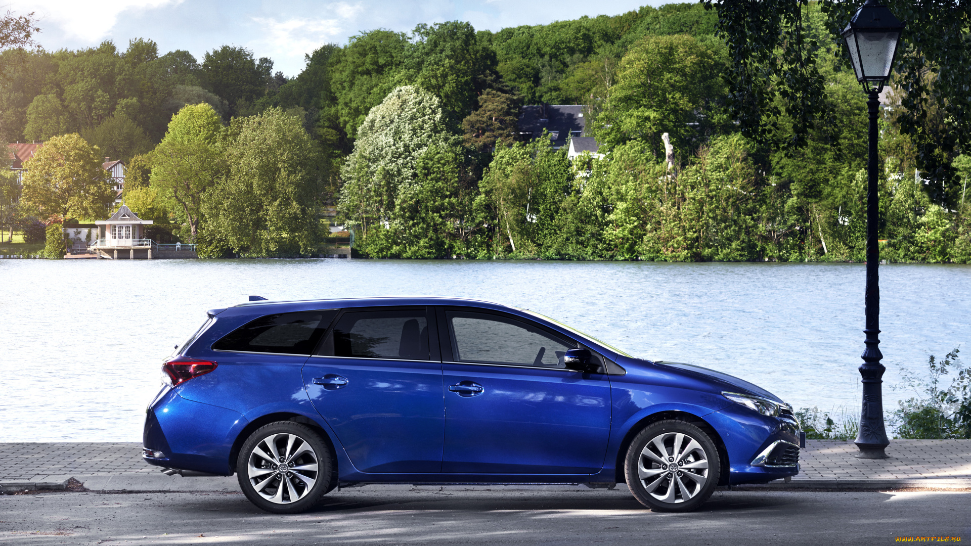 автомобили, toyota, sports, auris, tourer, 2015г, синий