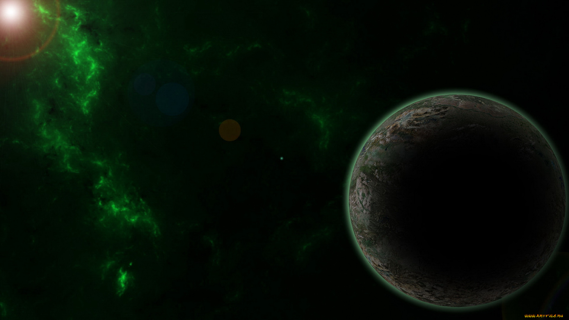 космос, арт, звезды, планета, вселенная, галактика