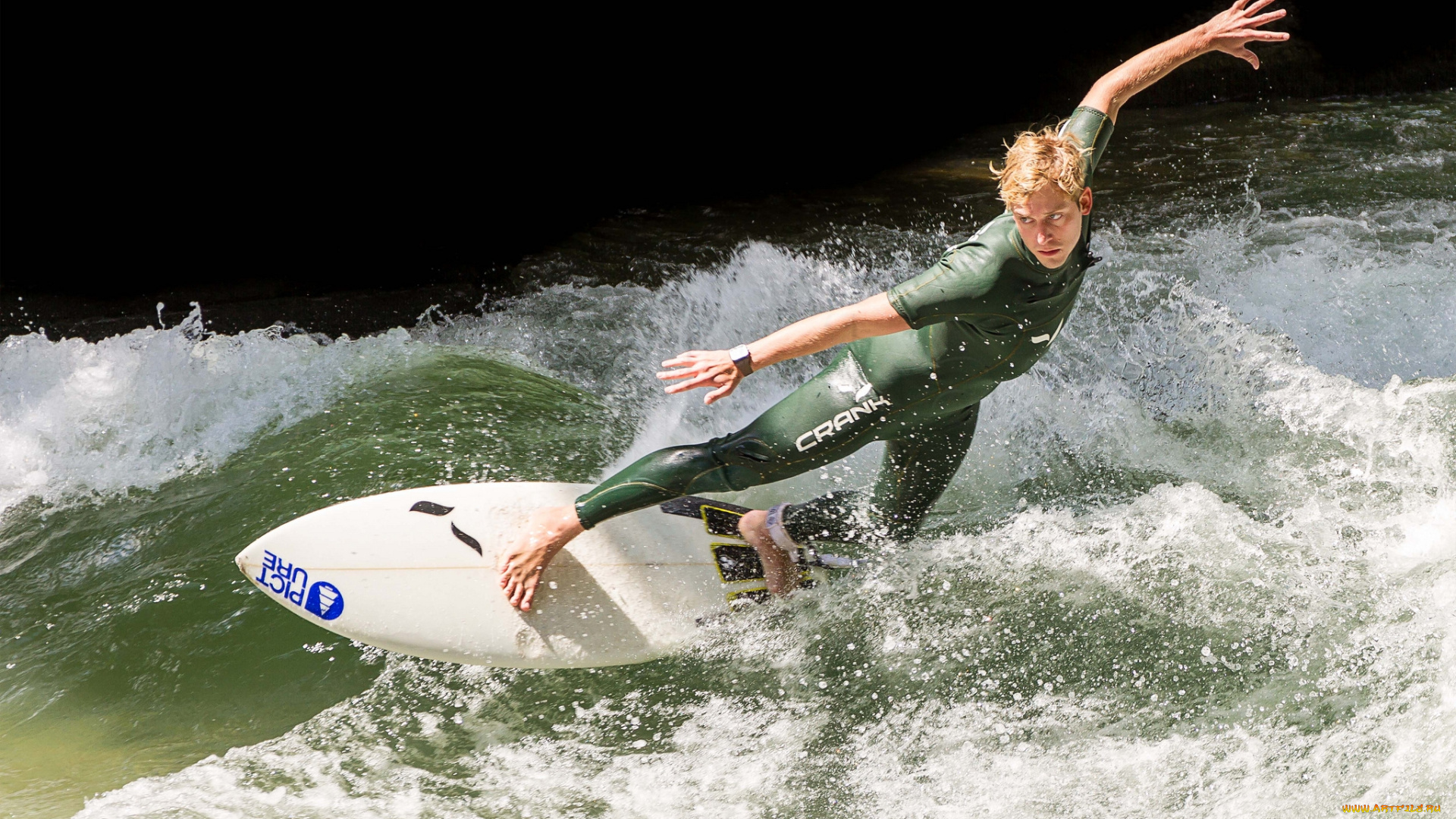 спорт, серфинг, доска, волна, океан