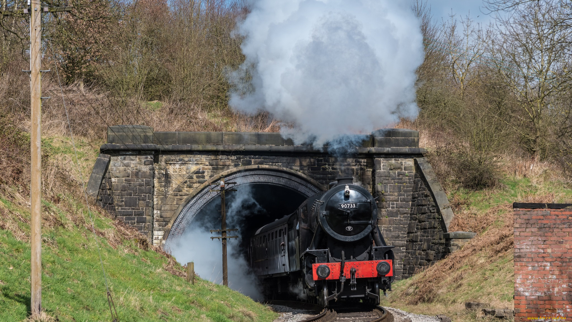 техника, паровозы, дорога, рельсы, паровоз, железная