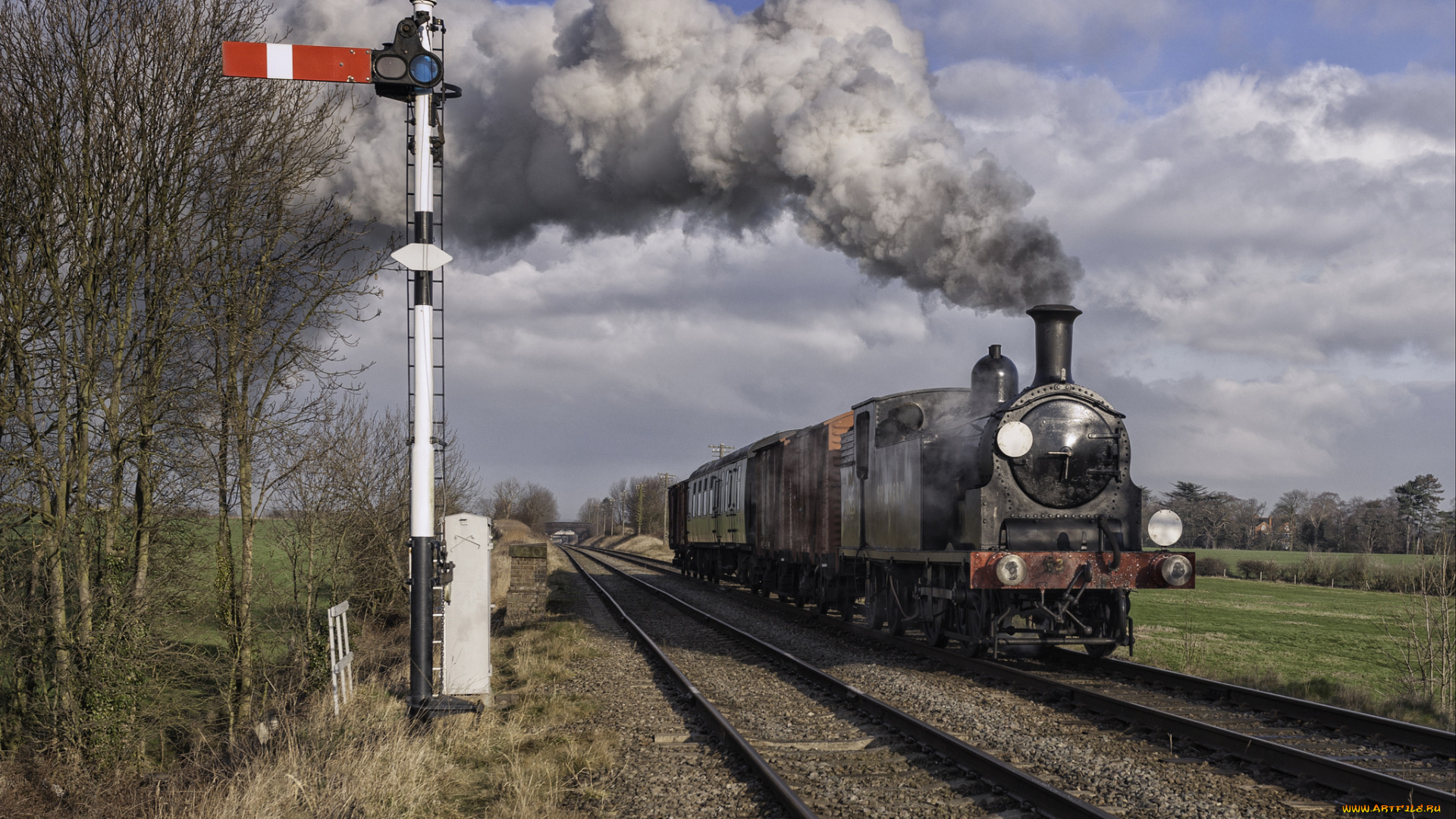 техника, паровозы, паровоз, рельсы, дорога, железная