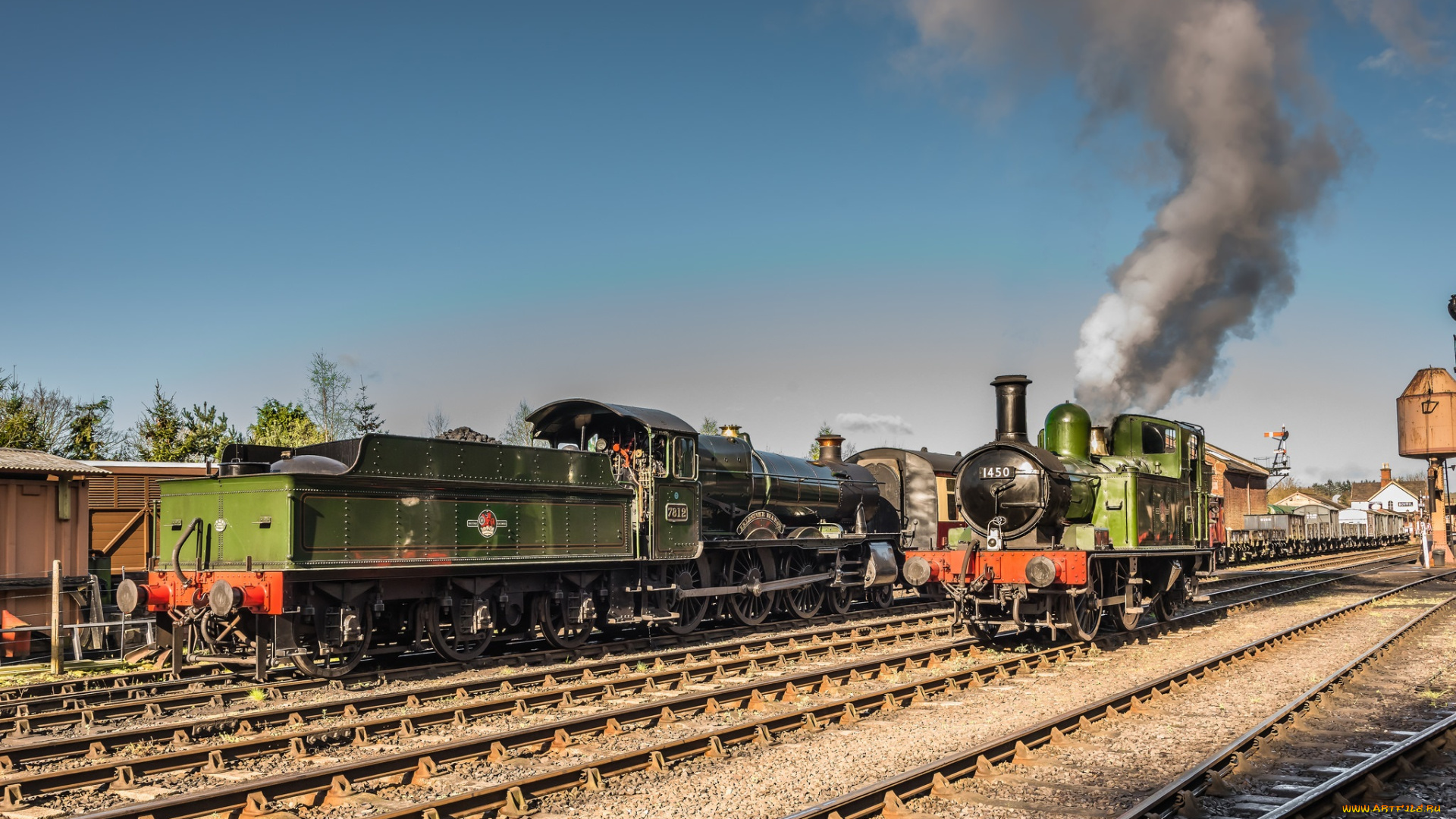 техника, паровозы, паровоз, рельсы, железная, дорога