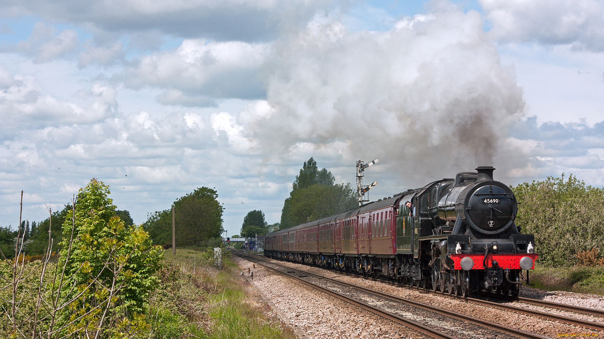 техника, паровозы, паровоз, рельсы, железная, дорога