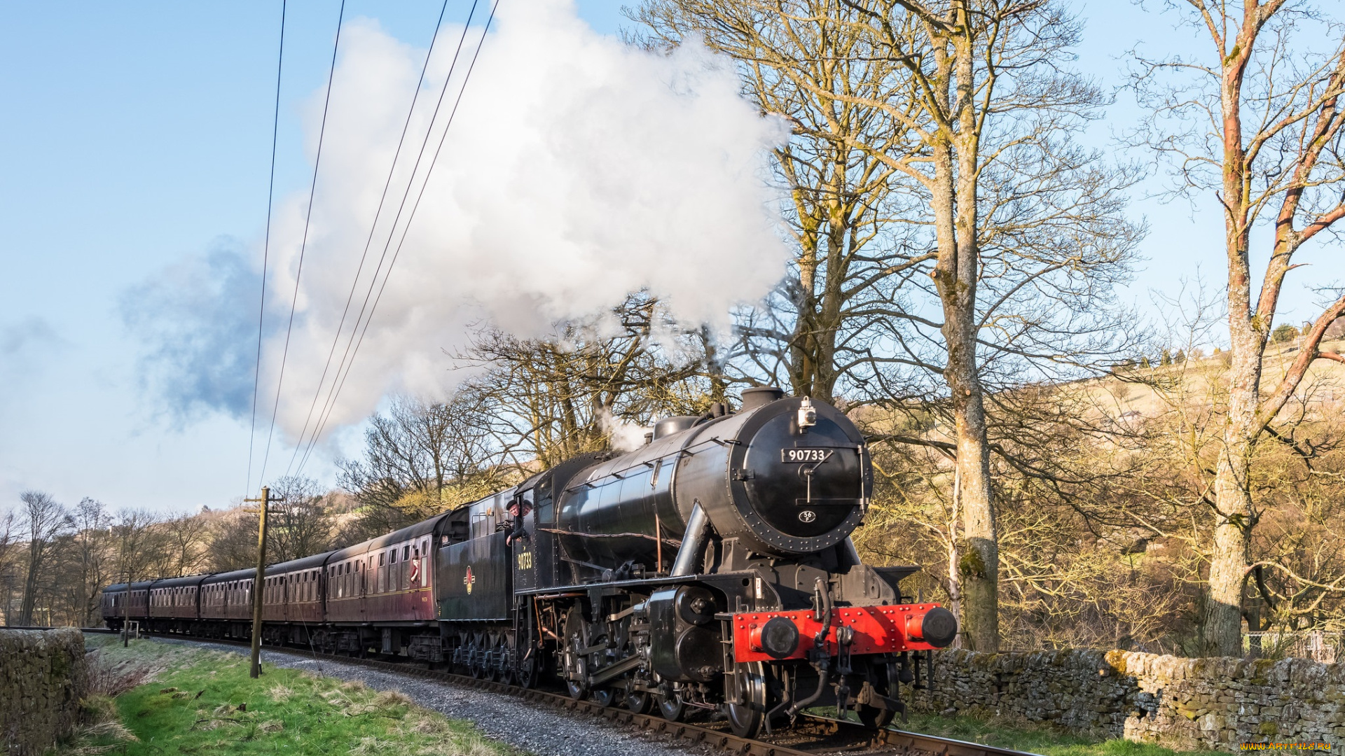 техника, паровозы, железная, паровоз, дорога, рельсы