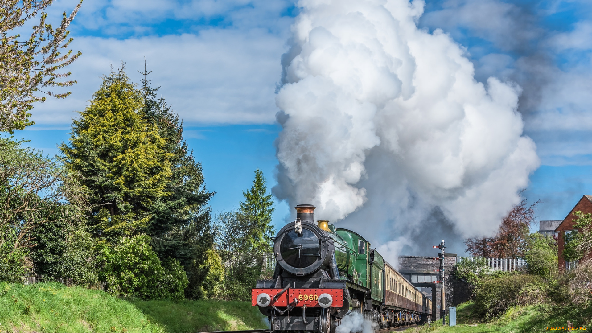 техника, паровозы, железная, паровоз, рельсы, дорога