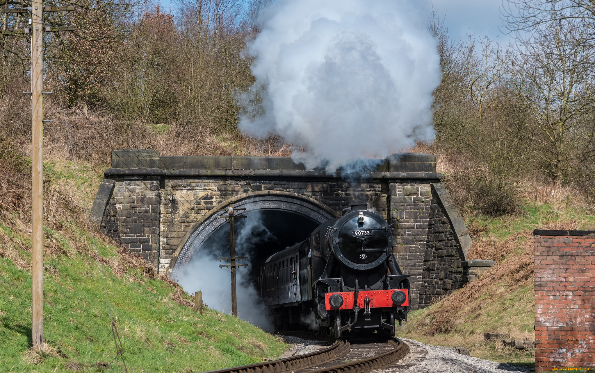техника, паровозы, дорога, рельсы, паровоз, железная