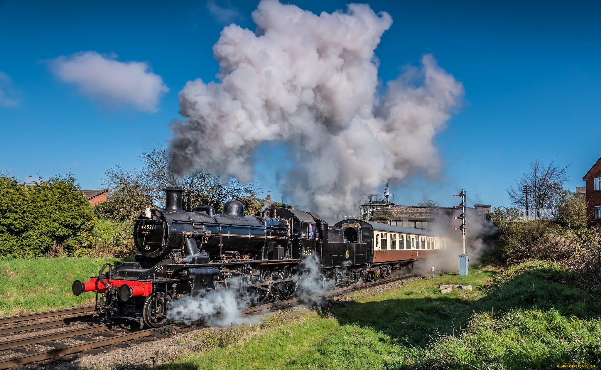 техника, паровозы, паровоз, железная, рельсы, дорога