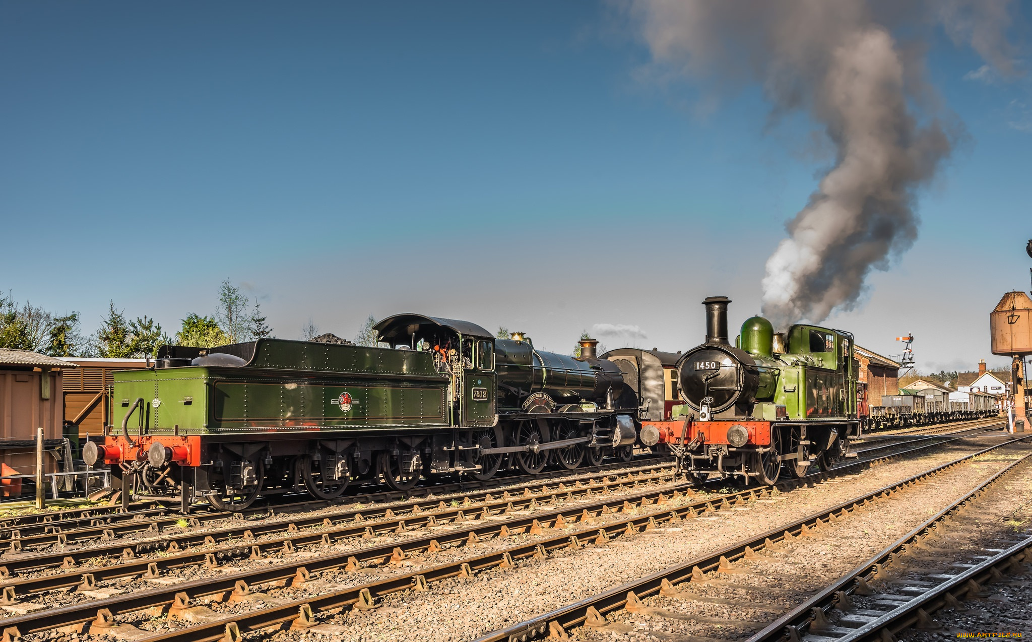 техника, паровозы, паровоз, рельсы, железная, дорога