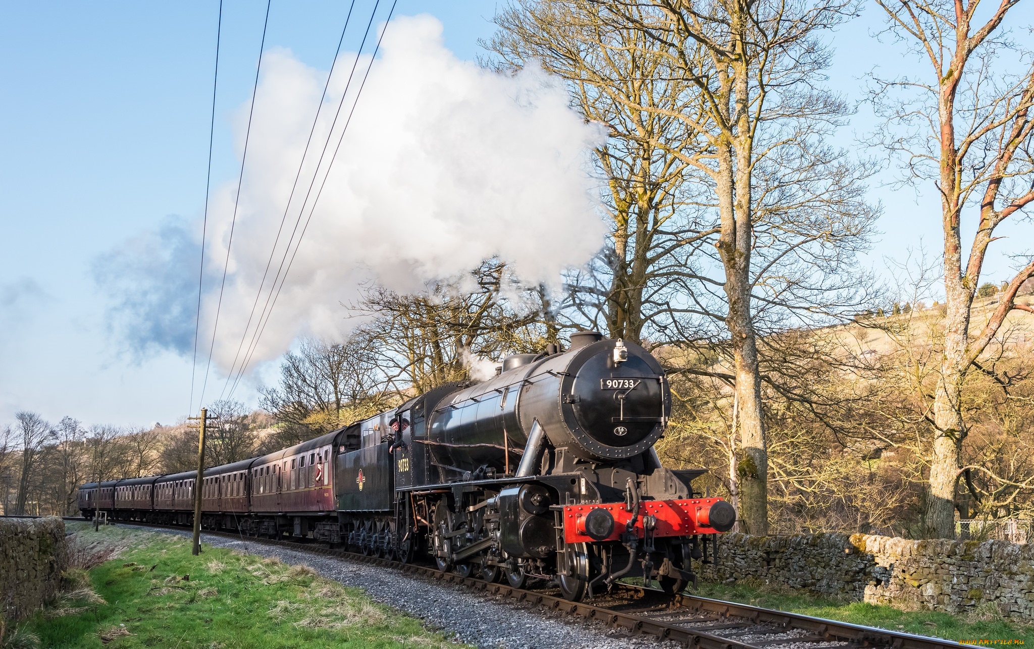 техника, паровозы, железная, паровоз, дорога, рельсы