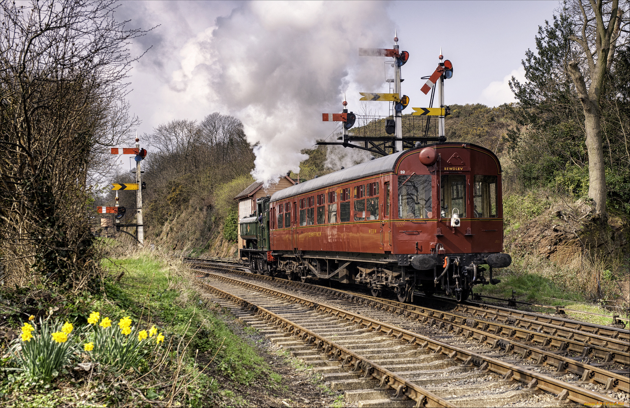 техника, паровозы, дорога, железная, паровоз, рельсы