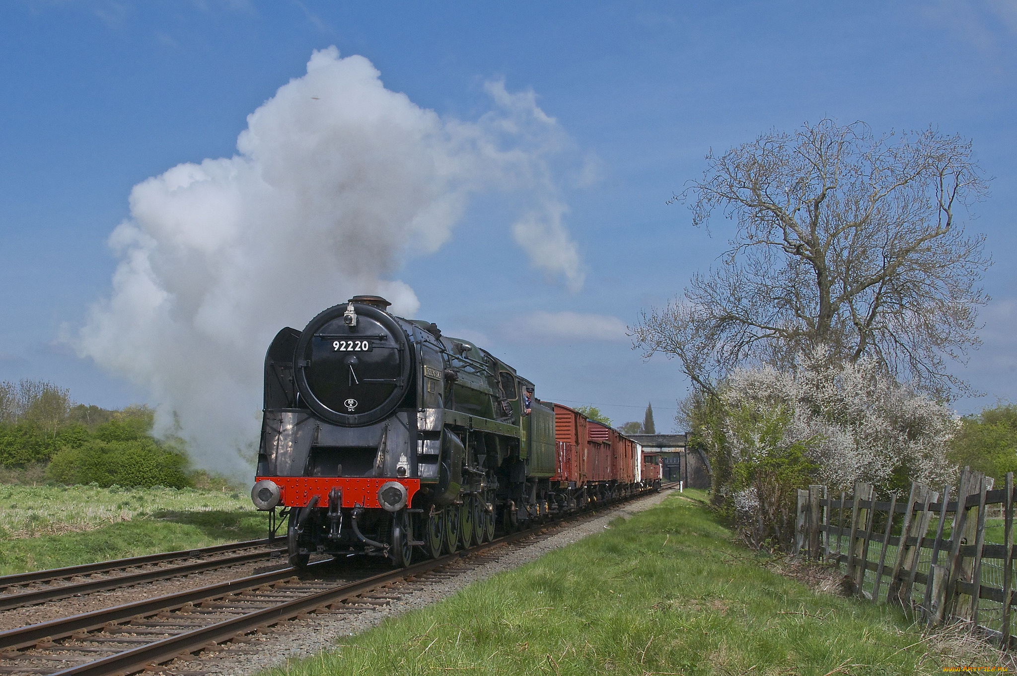 техника, паровозы, паровоз, дорога, рельсы, железная