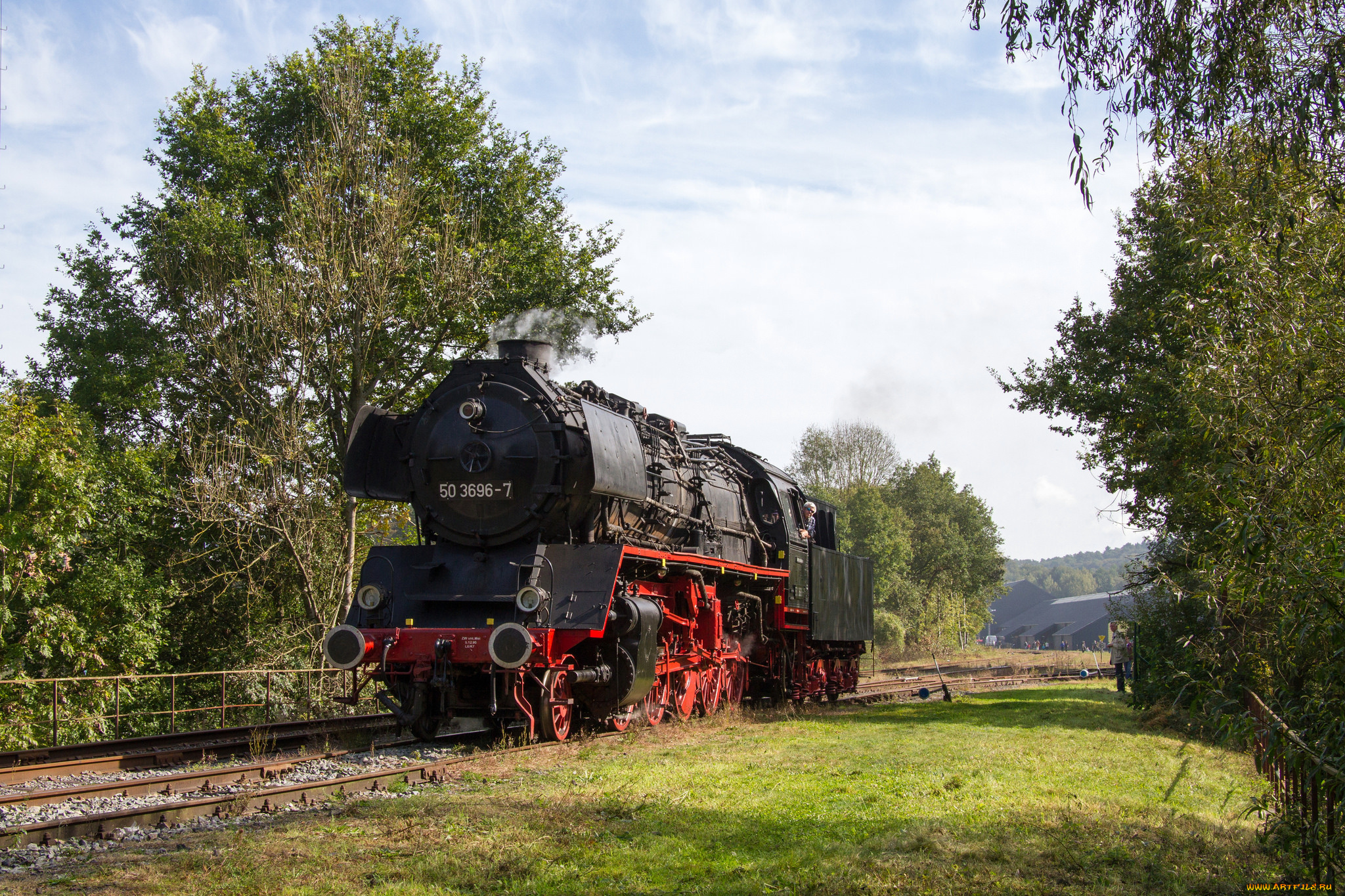 техника, паровозы, дорога, рельсы, паровоз, железная