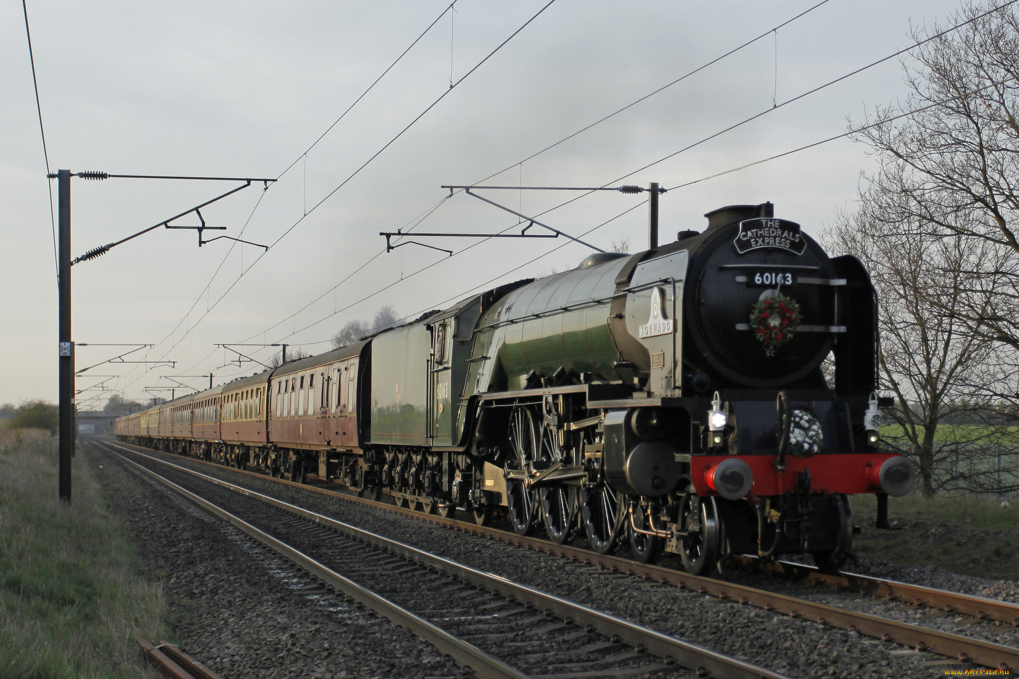 техника, паровозы, дорога, рельсы, паровоз, железная