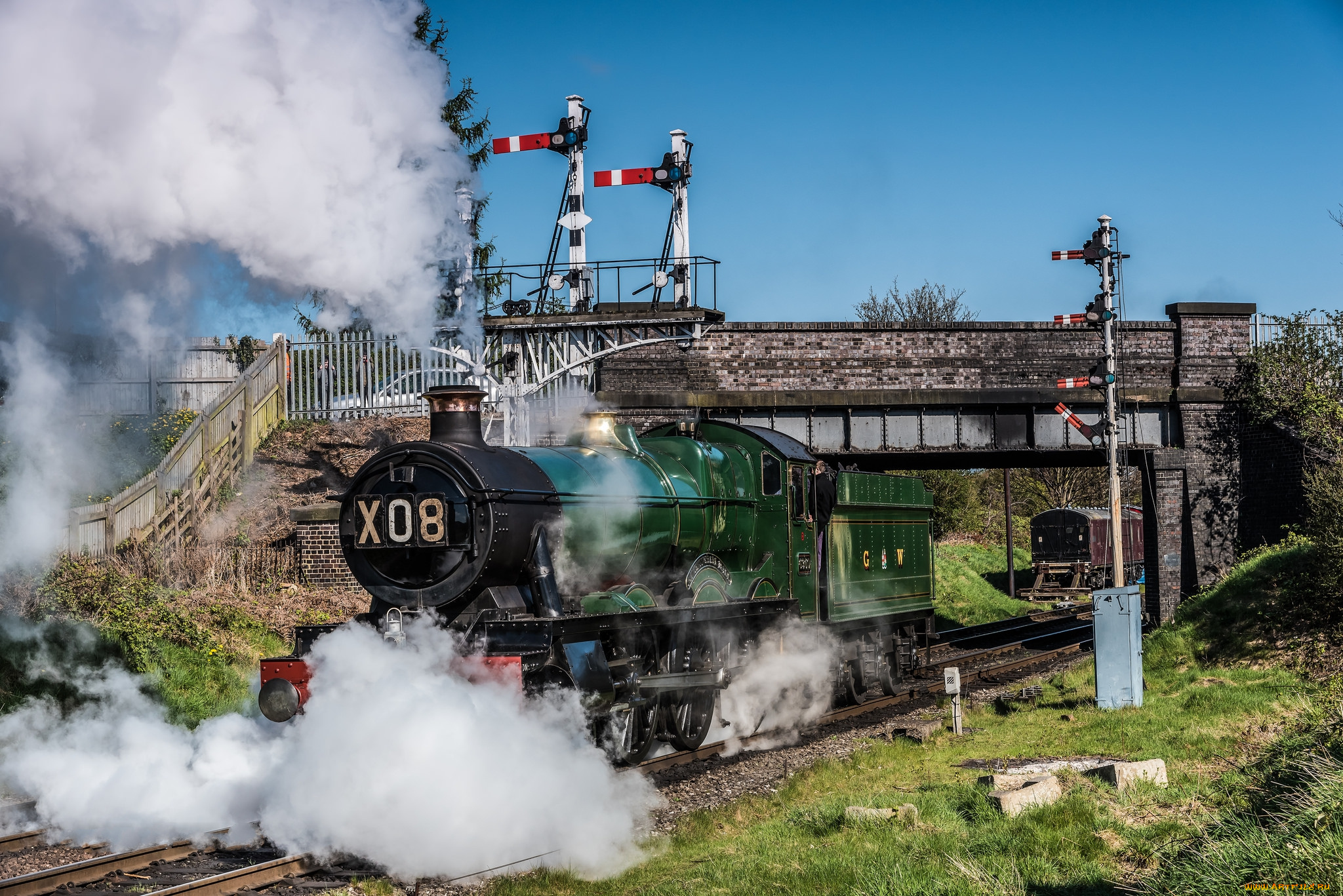техника, паровозы, паровоз, рельсы, дорога, железная