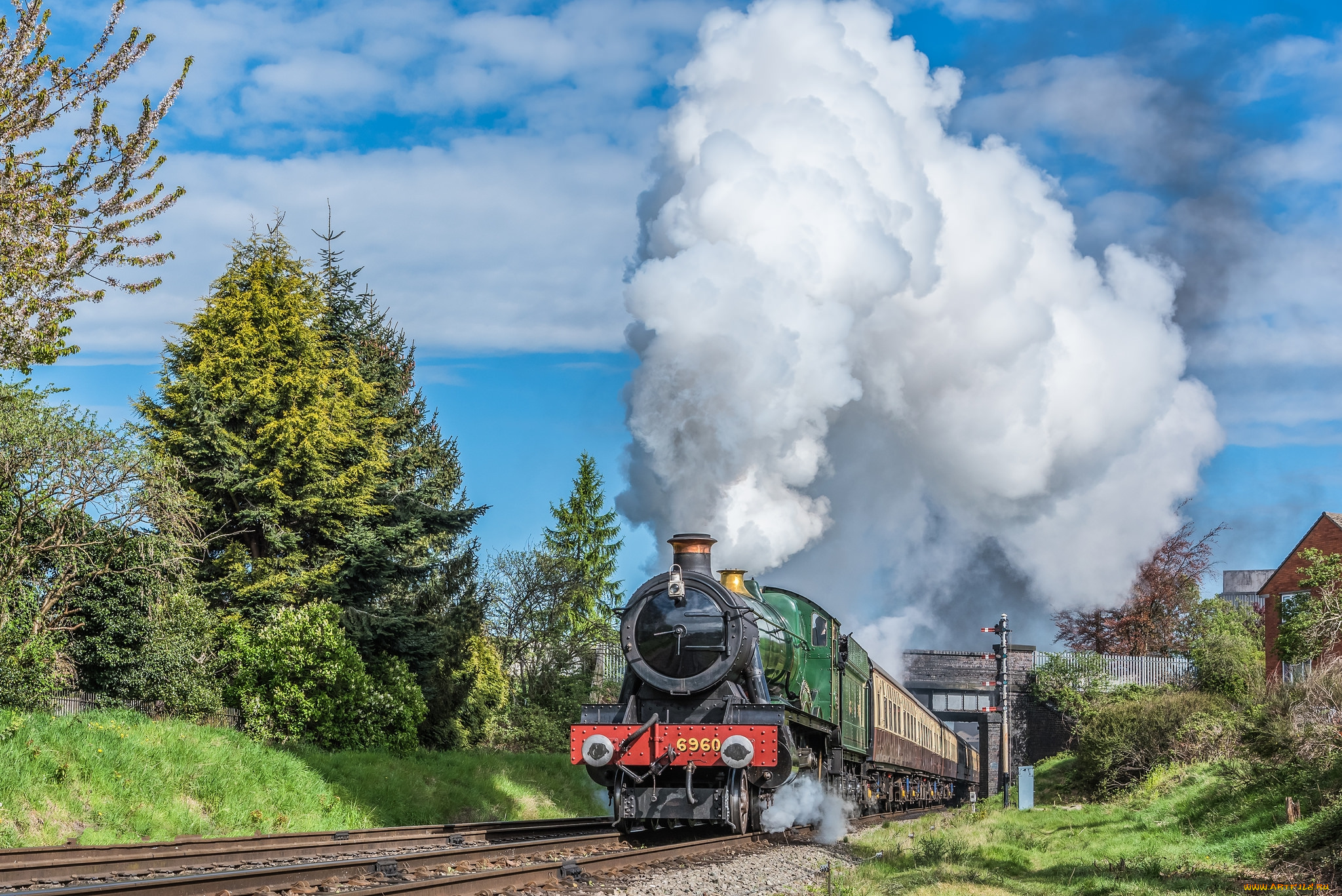 техника, паровозы, железная, паровоз, рельсы, дорога