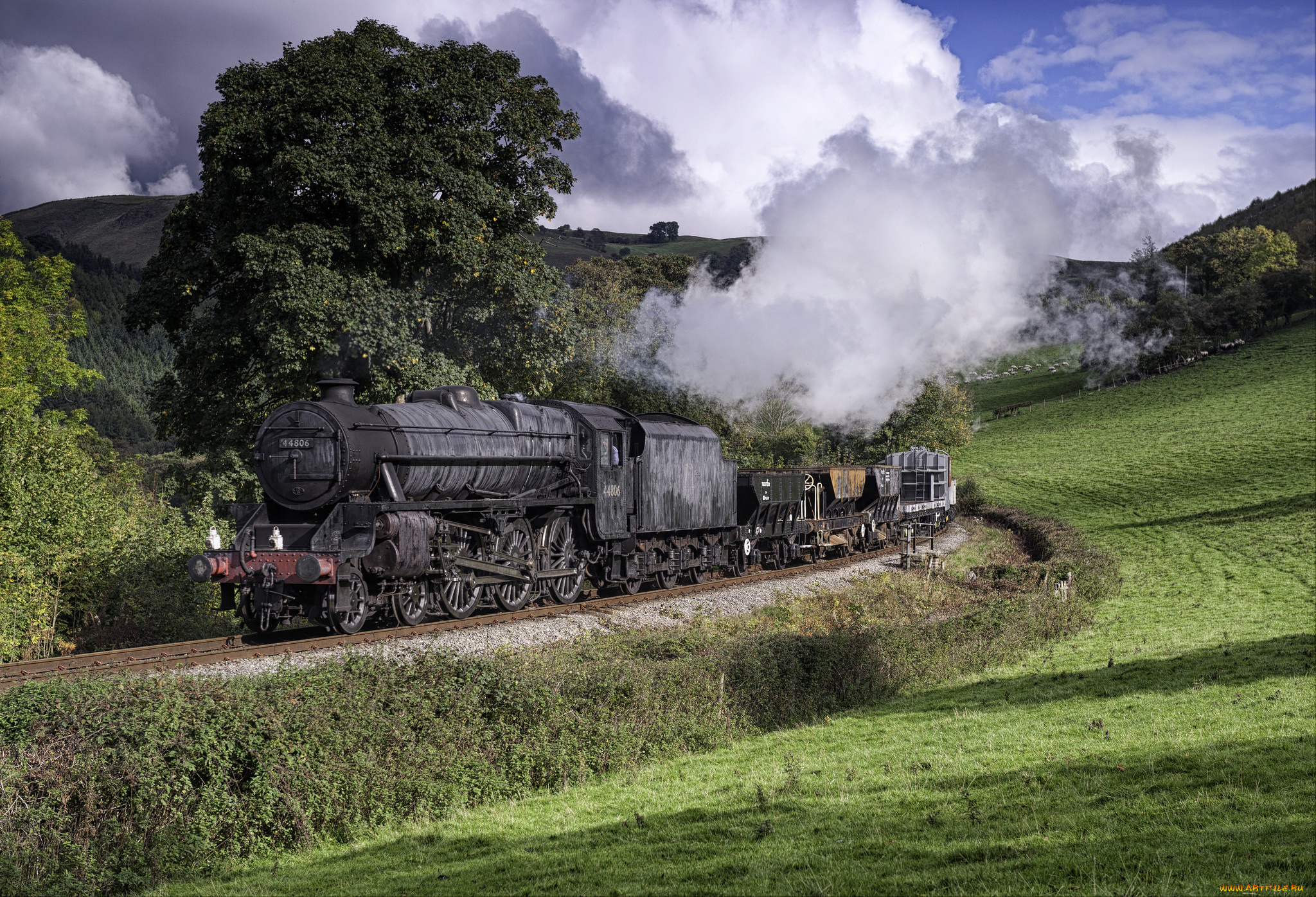 техника, паровозы, паровоз, рельсы, железная, дорога