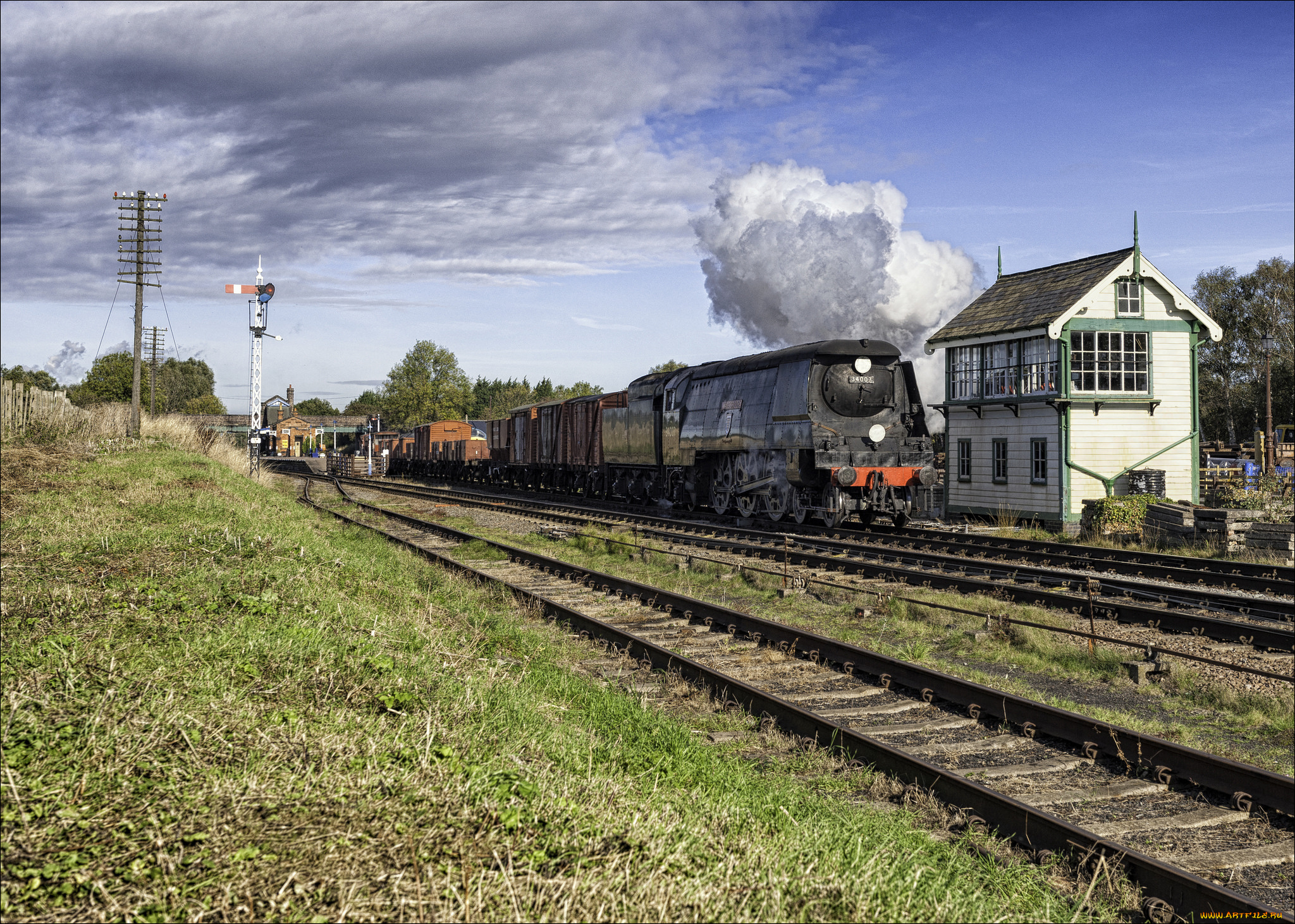 техника, паровозы, железная, дорога, рельсы, паровоз