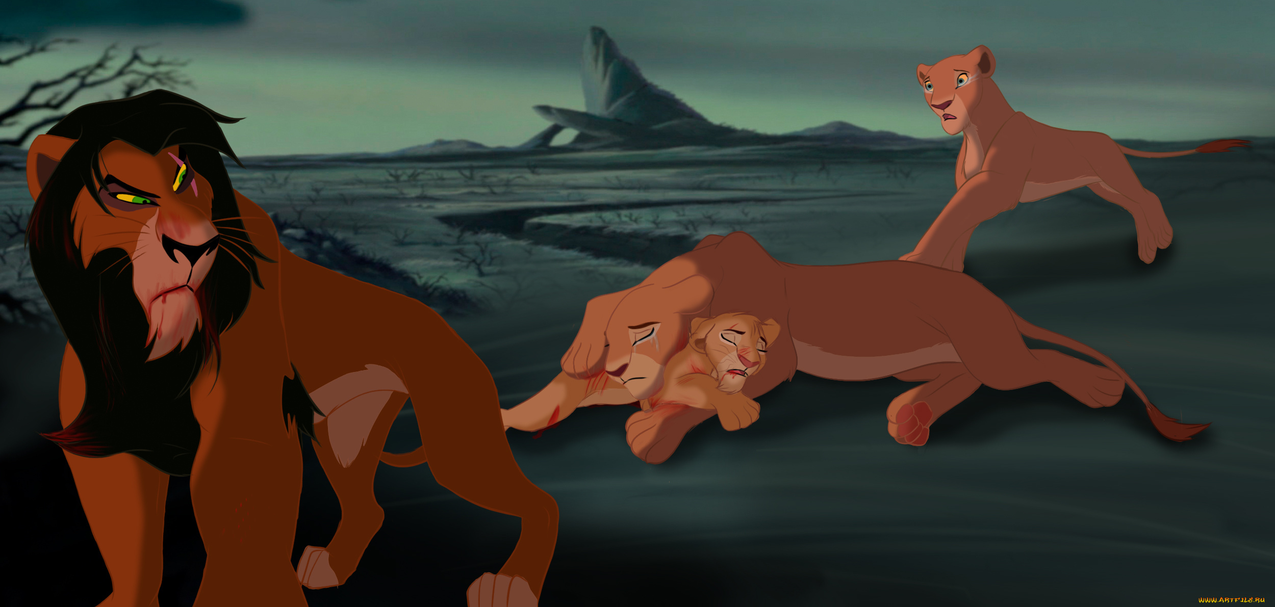 рисованное, животные, , львы, прайд, львы