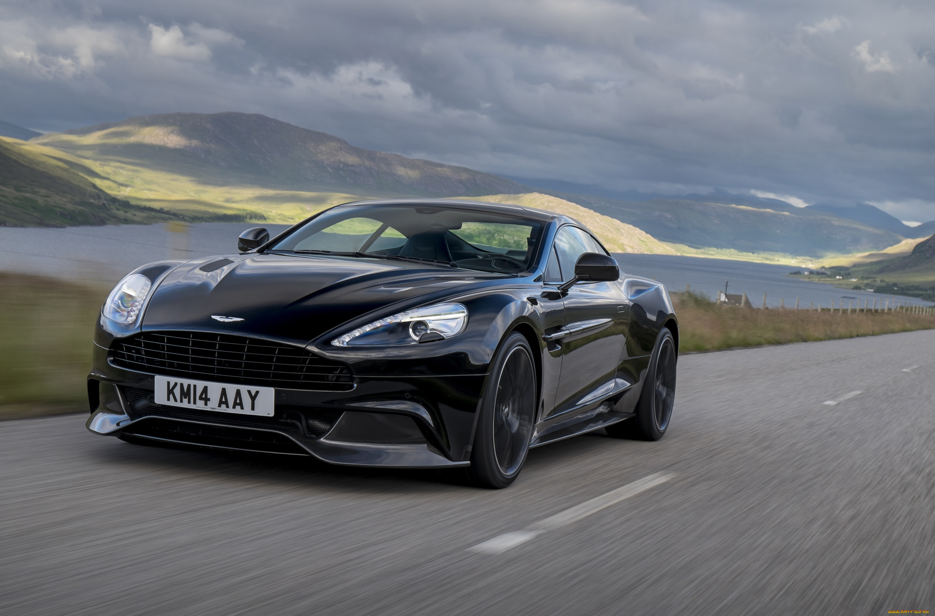 автомобили, aston, martin, aston, martin, темный, 2014г, carbon, black, vanquish