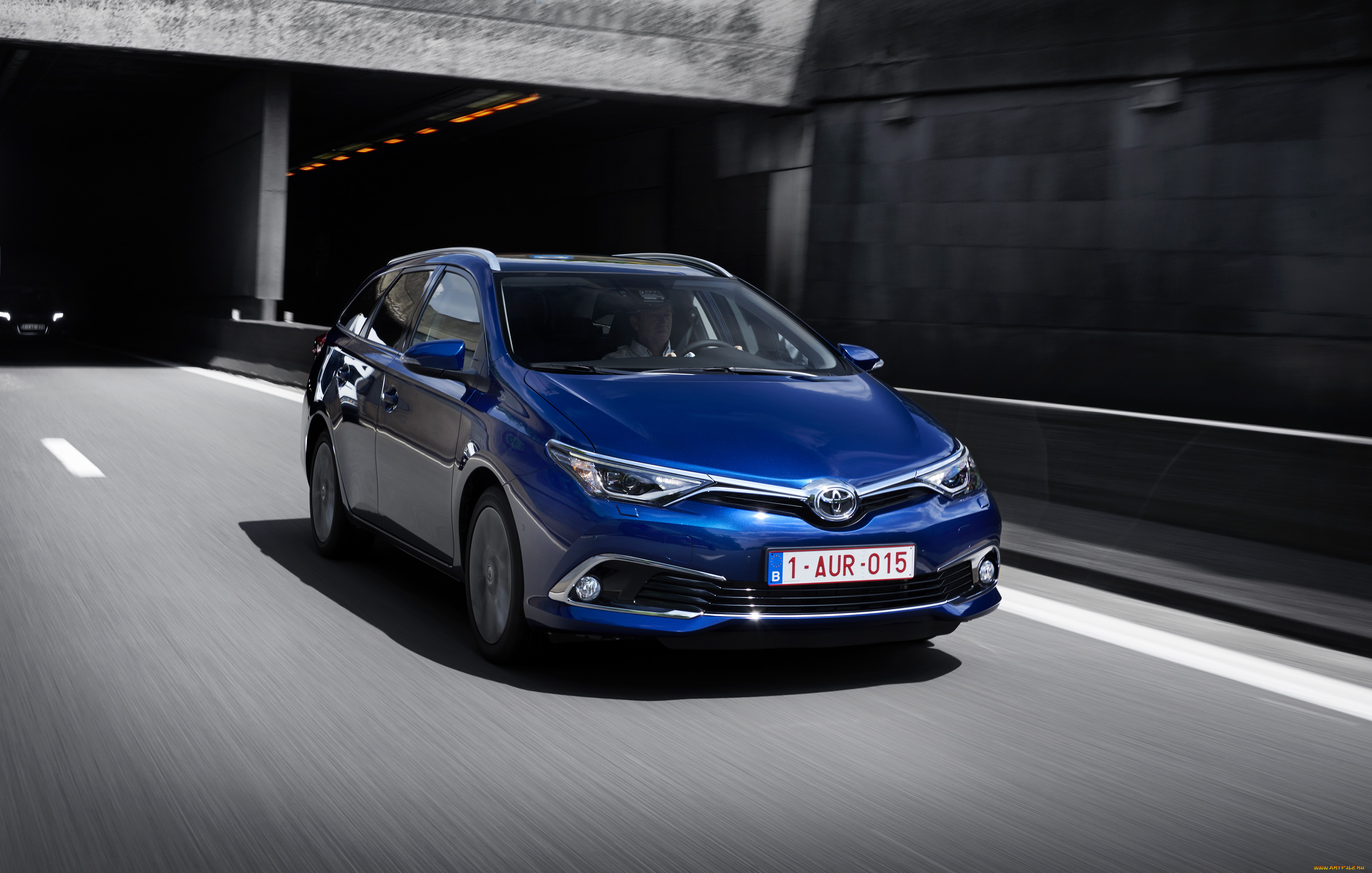 автомобили, toyota, sports, 2015г, синий, tourer, auris