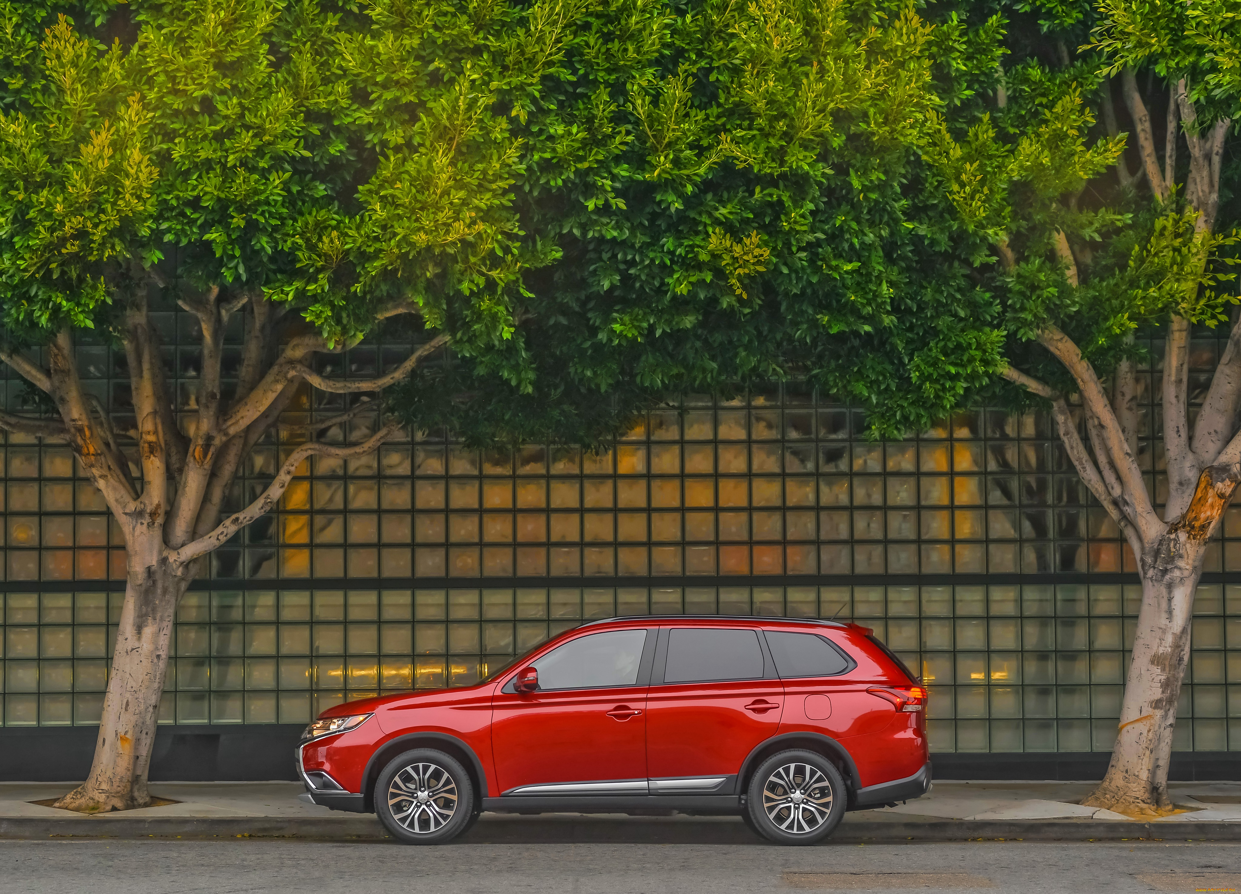 автомобили, mitsubishi, красный, us-spec, outlander, 2016г