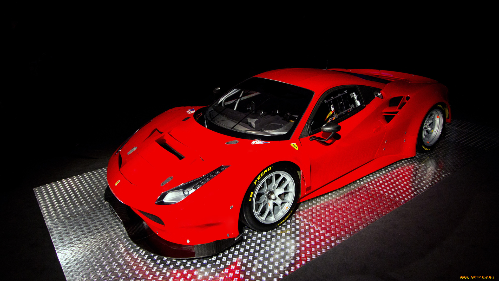 автомобили, ferrari, 488, gte, 2016г