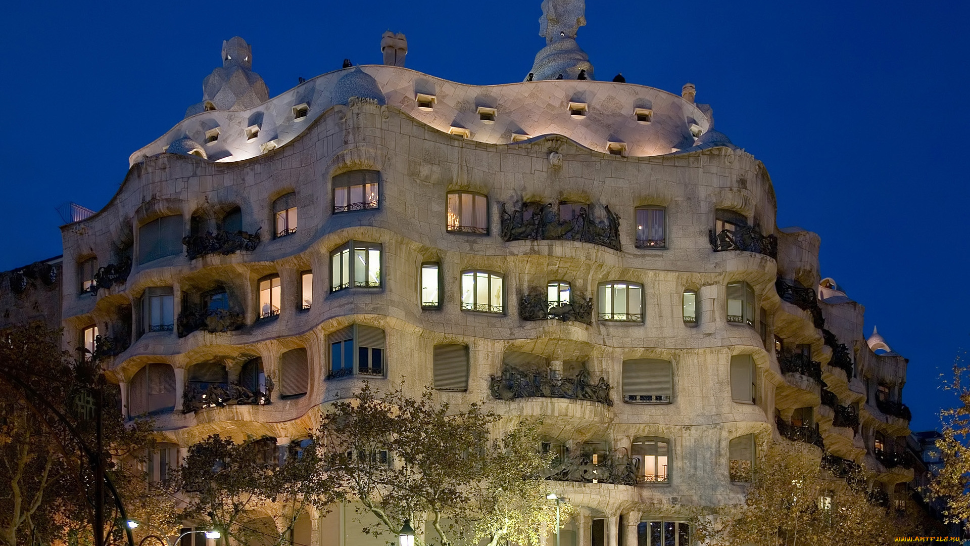 города, барселона, , испания, оригинальная, архитектура