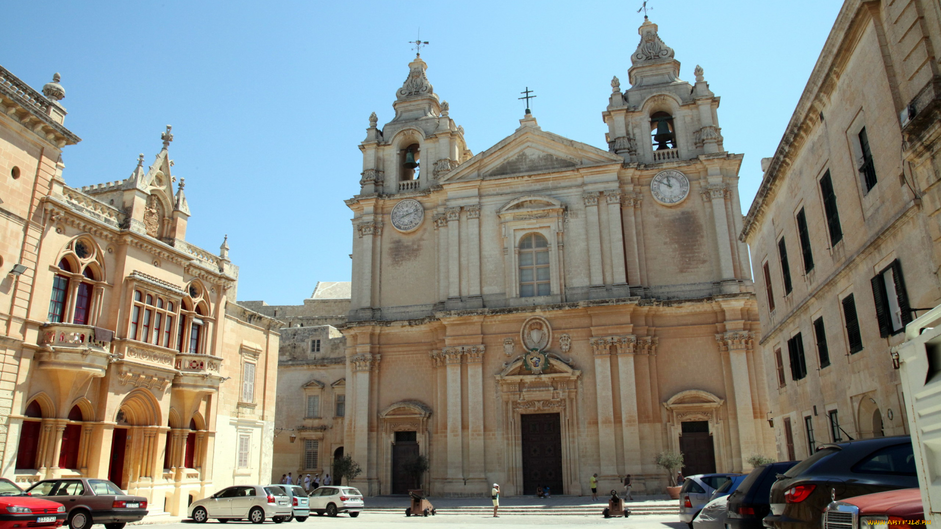 города, валетта, , мальта, собор, площадь