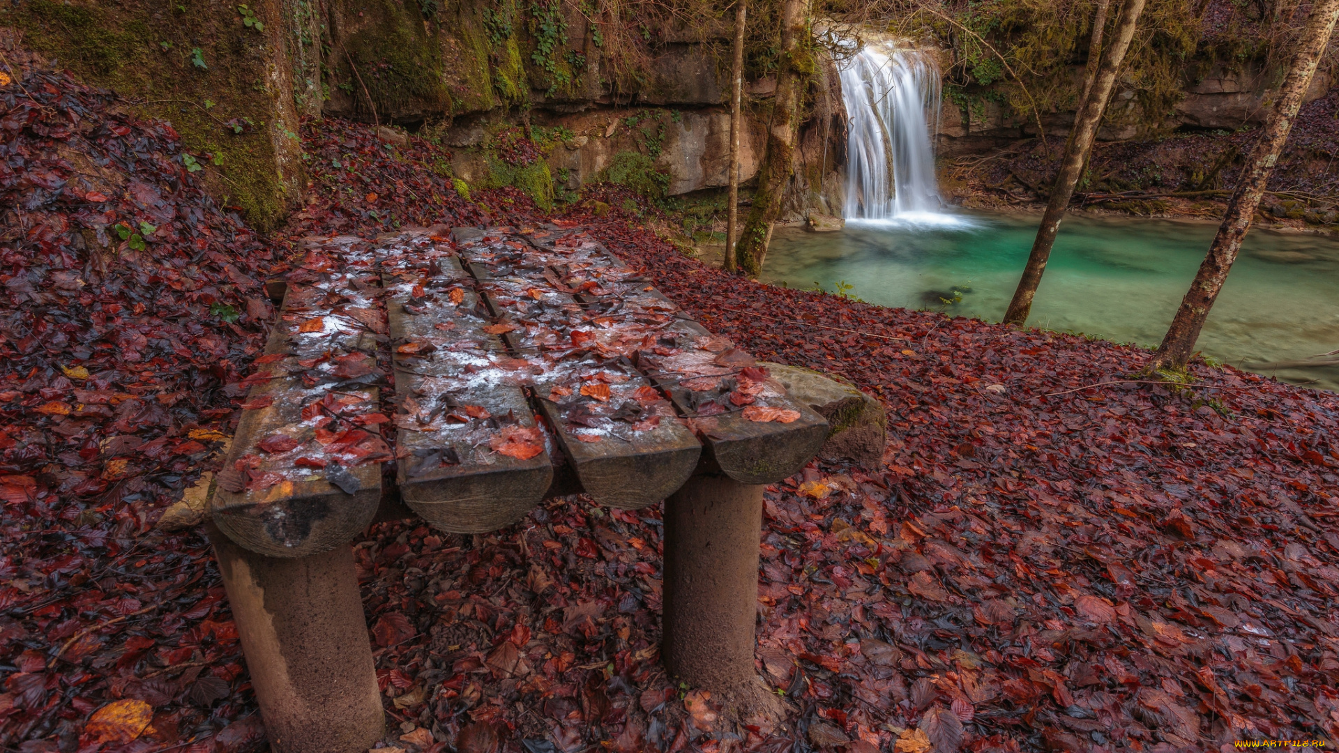 природа, водопады, водопад, река, лес