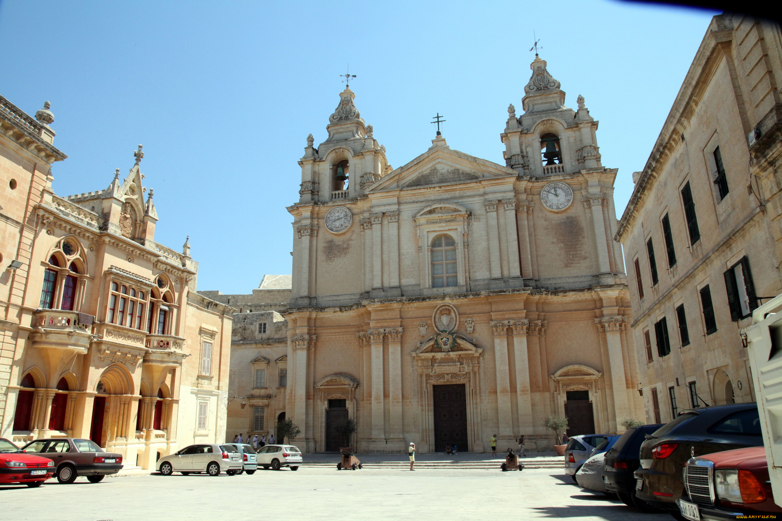 города, валетта, , мальта, собор, площадь