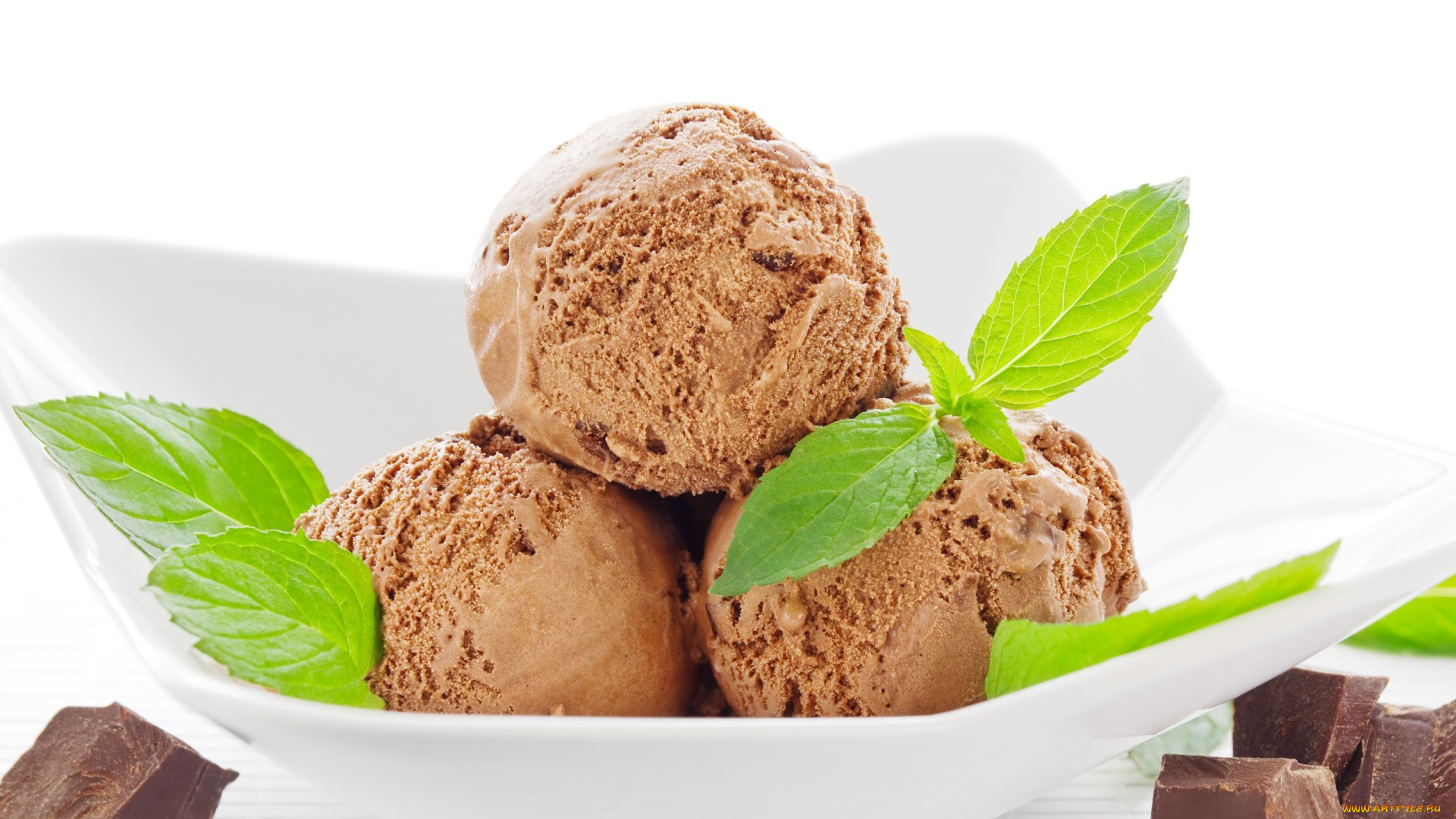еда, мороженое, , десерты, мята, шоколад, шоколадное