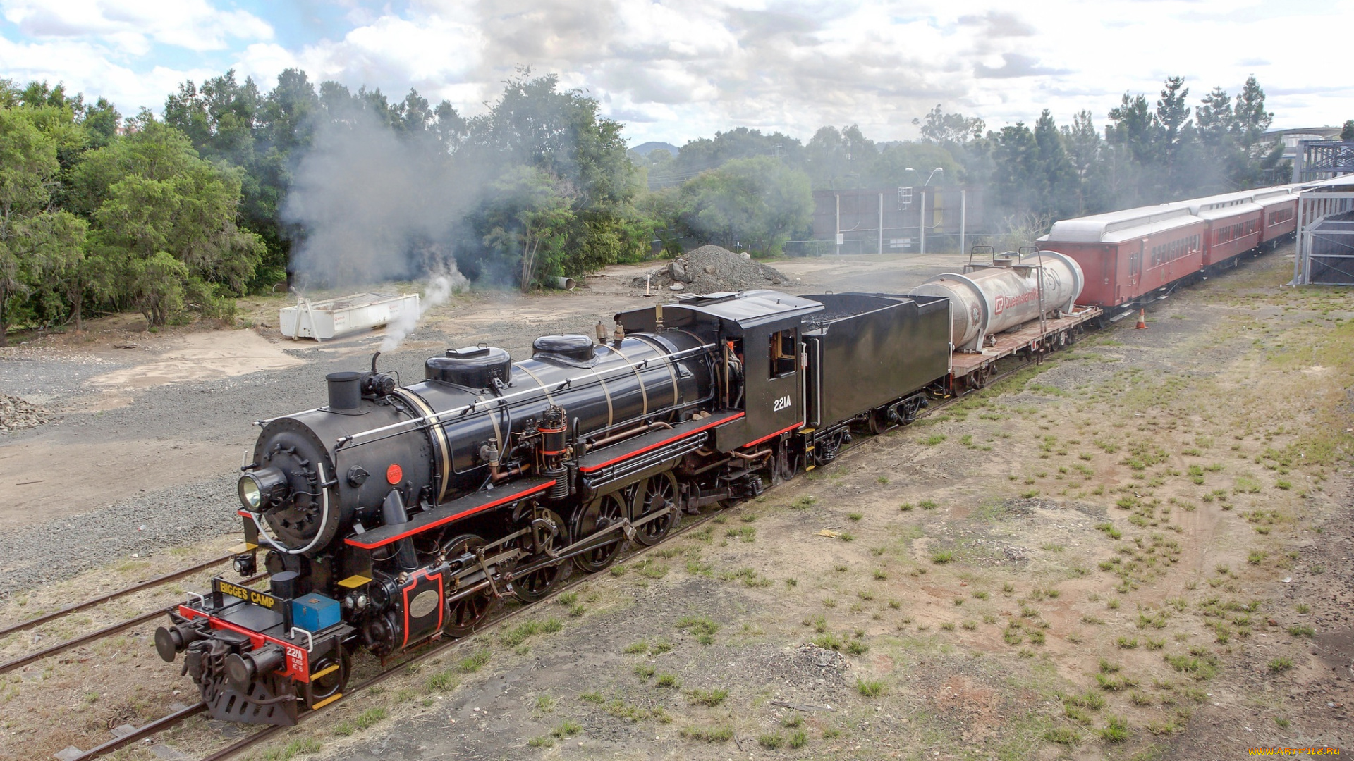 техника, паровозы, паровоз, рельсы