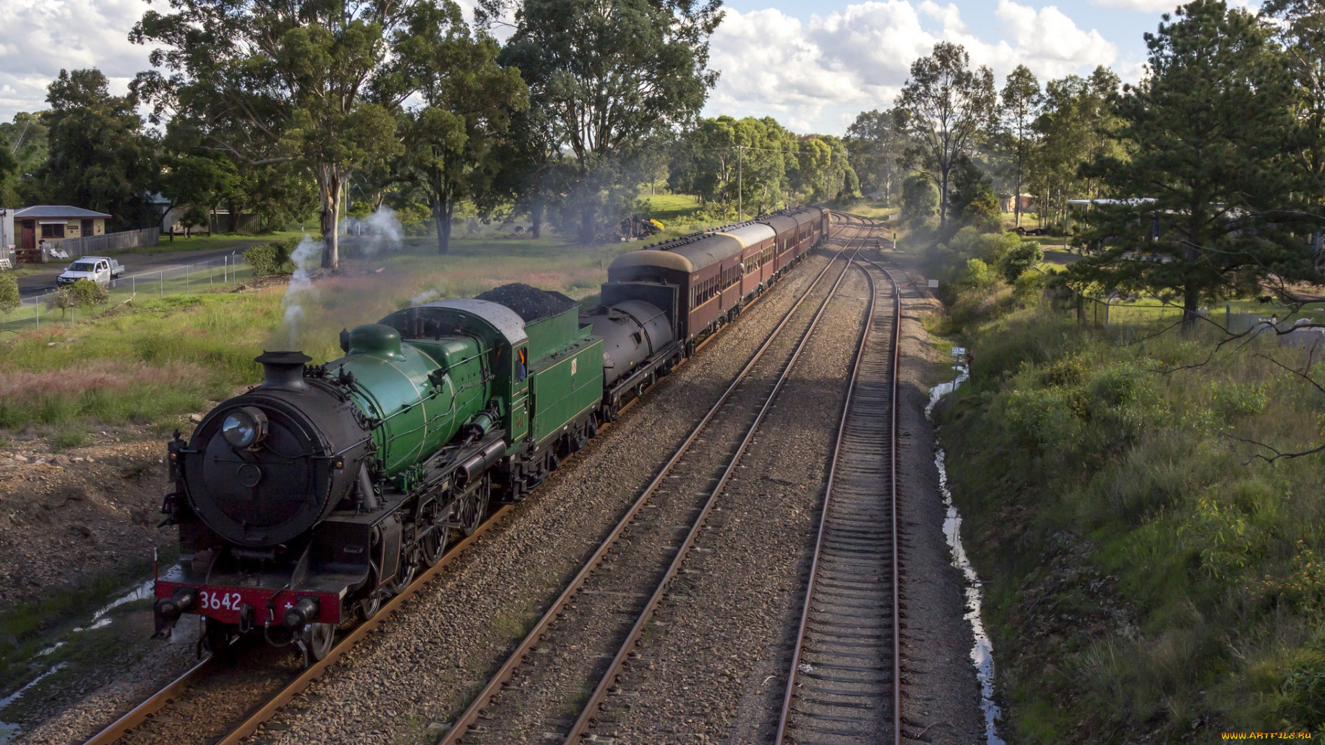 техника, паровозы, рельсы, паровоз