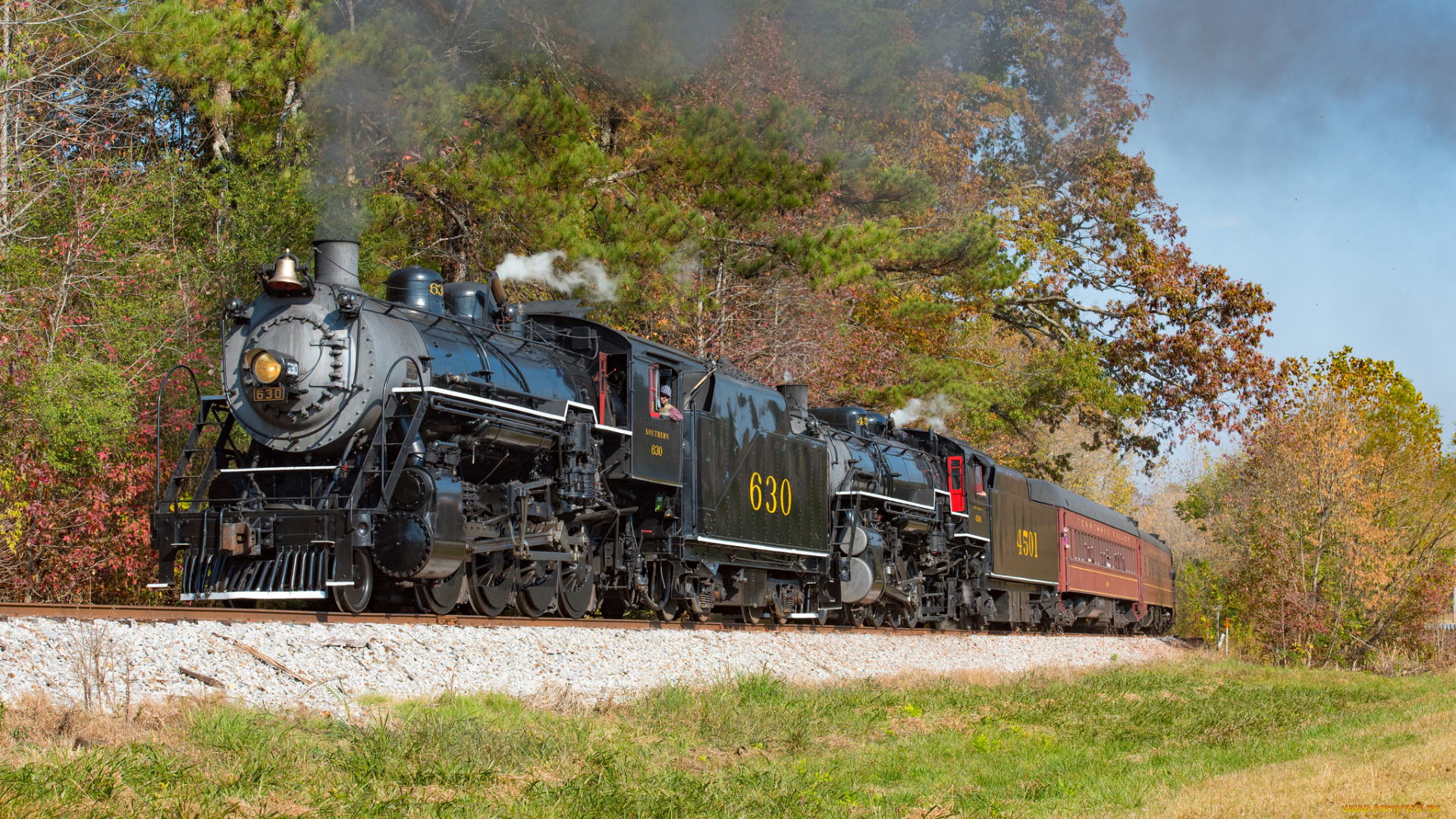 техника, паровозы, рельсы, паровоз