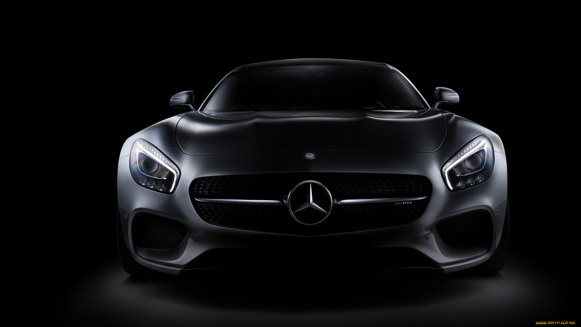 автомобили, mercedes-benz, темный, фон, mercedes-amg, gt, вид
