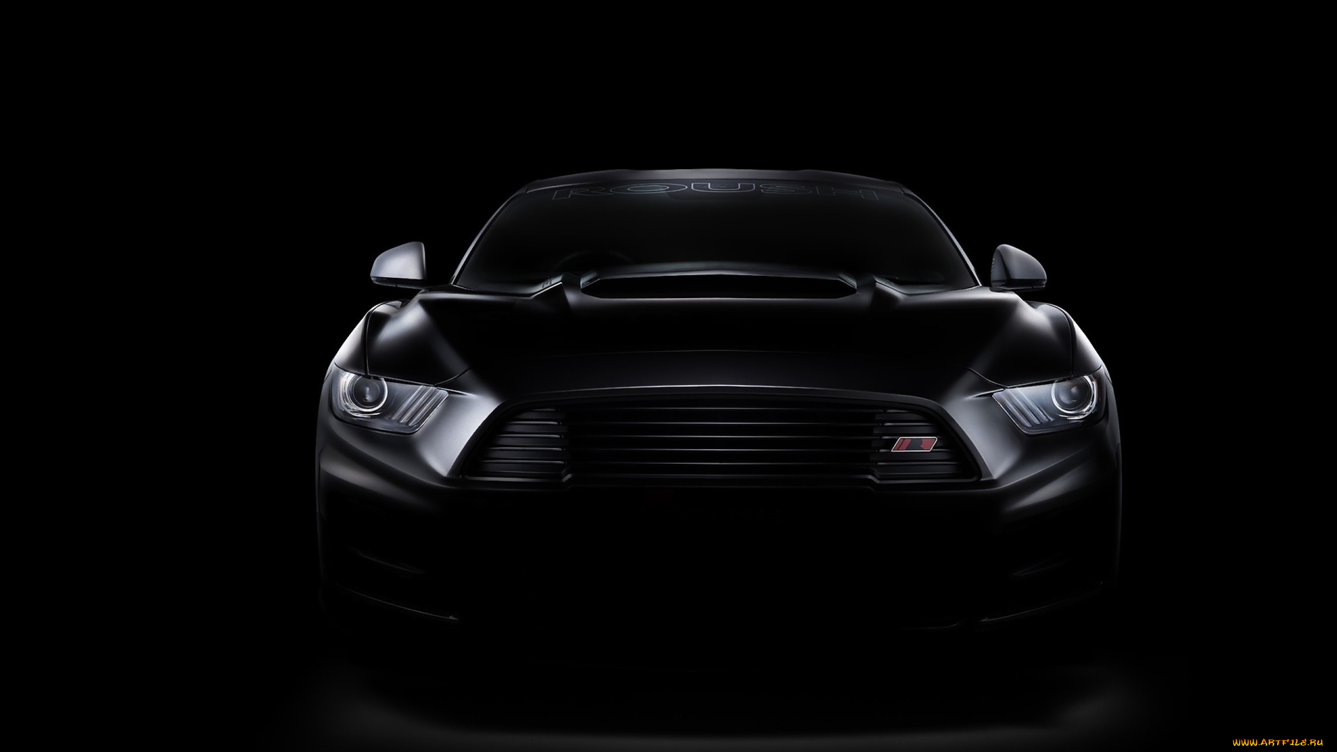 автомобили, mustang, ракурс, темный, фон, ford, gt