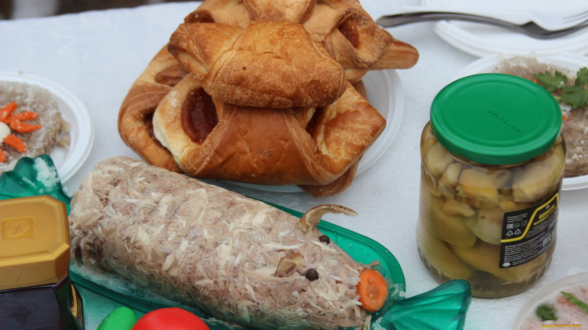 еда, разное, выпечка, консервация, холодец